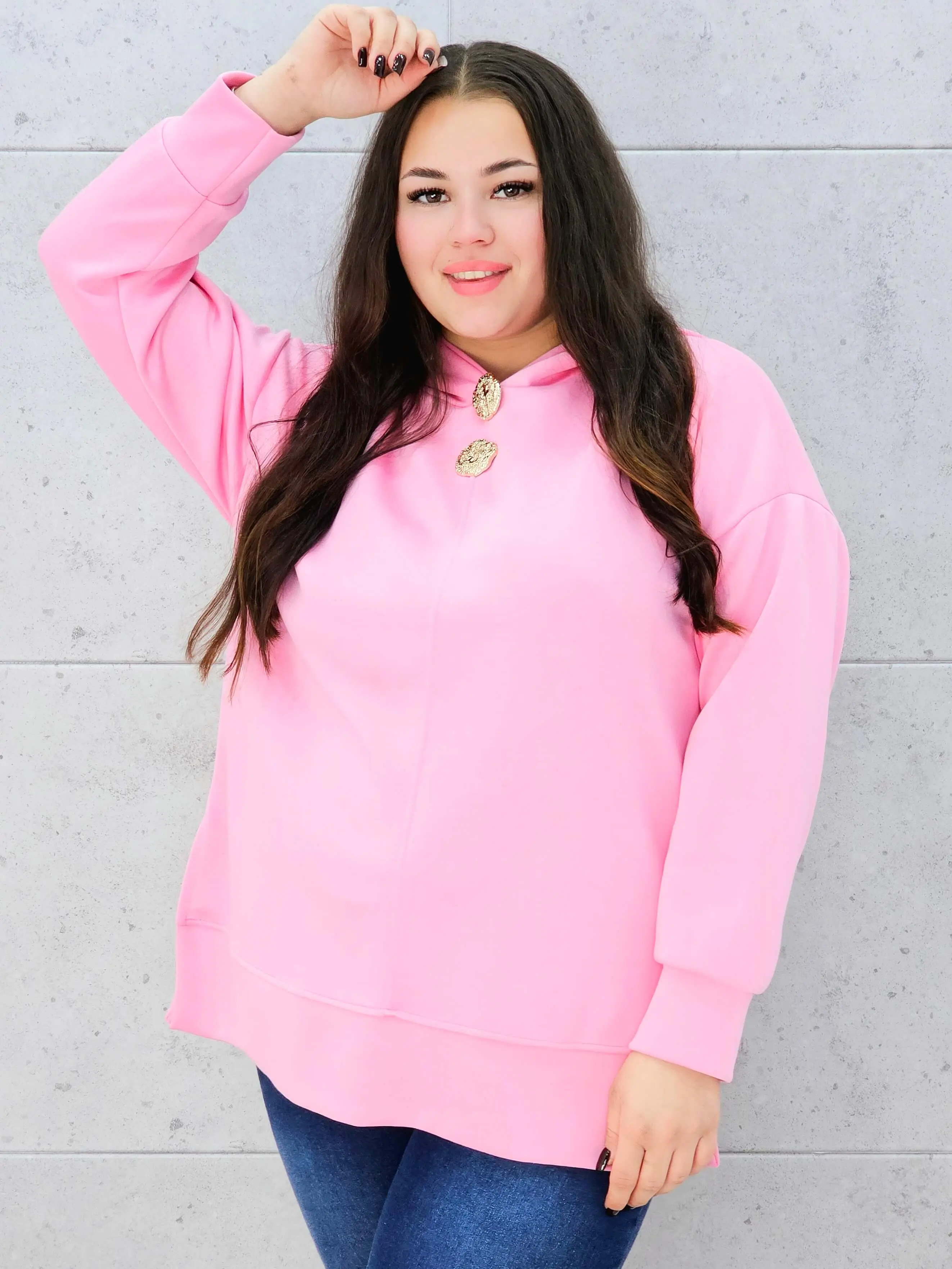 Bluza plus size z kapturem – wygodna bluza damska XXL - Image 2
