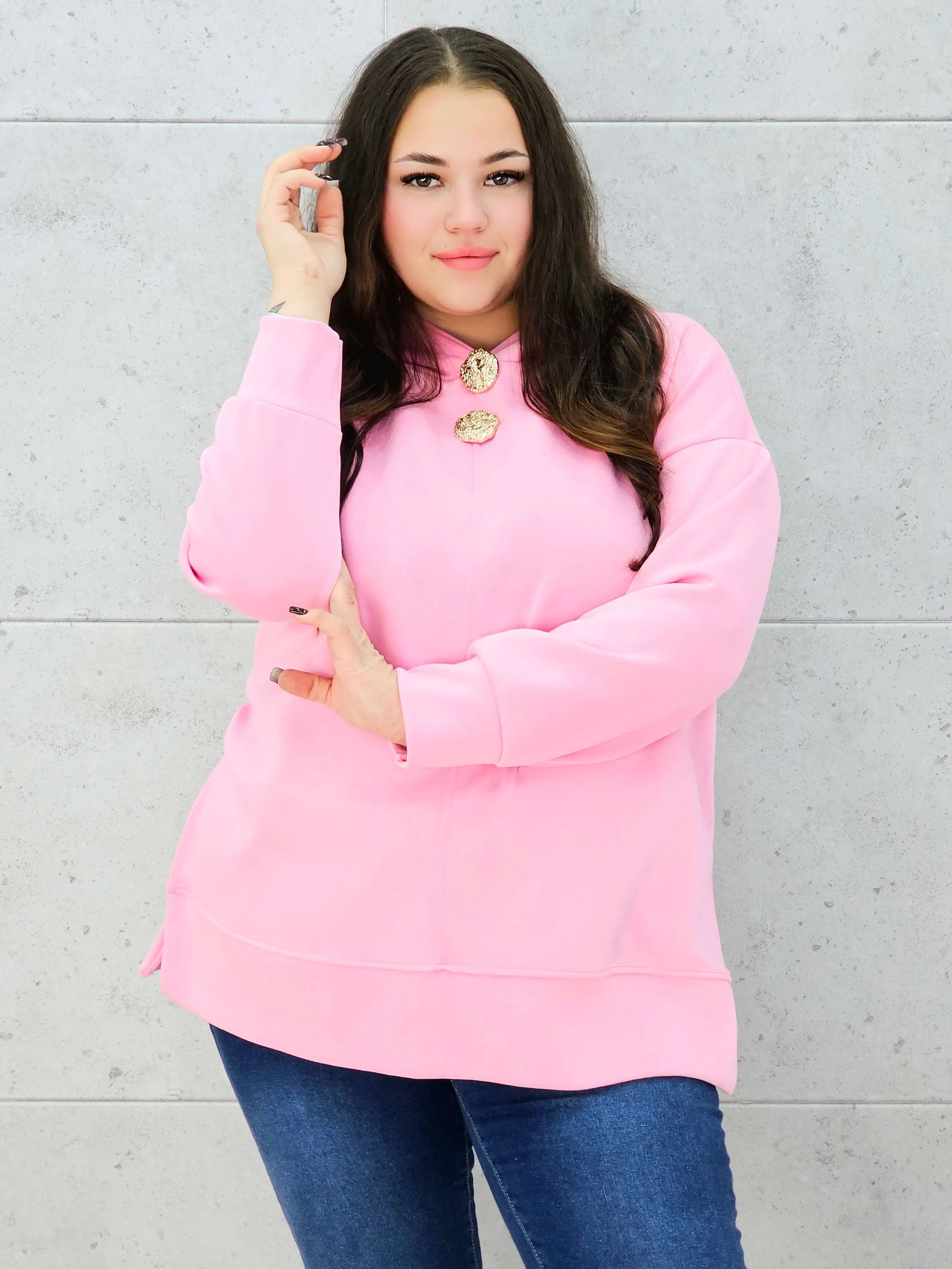 Bluza plus size z kapturem – wygodna bluza damska XXL - Image 4