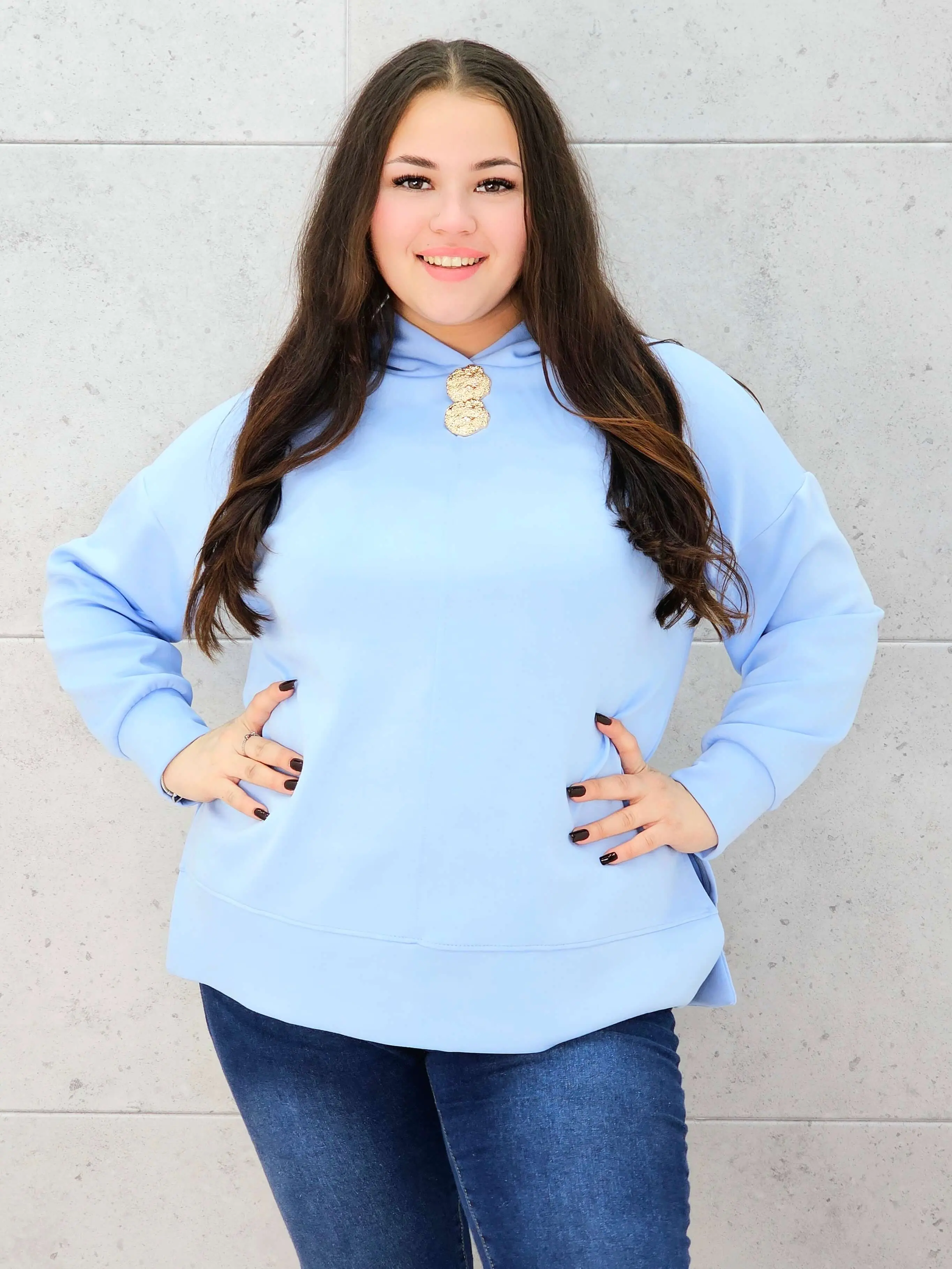 Bluza plus size z kapturem – wygodna bluza damska XXL - Image 6