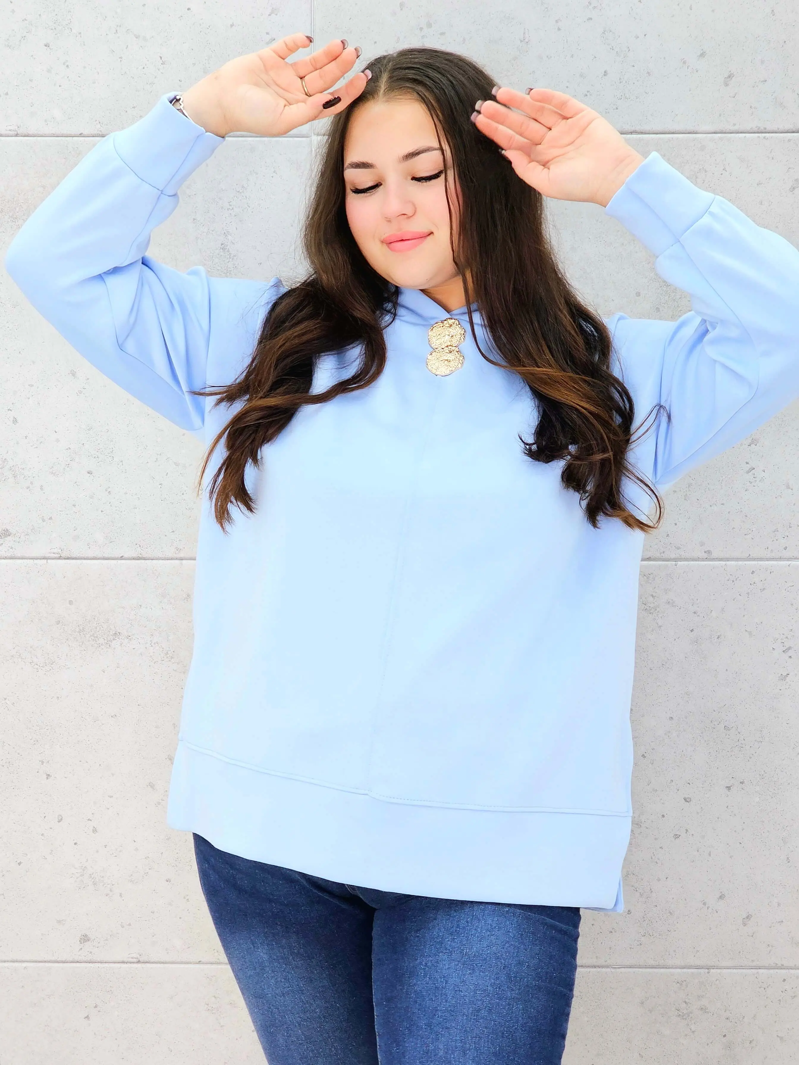 Bluza plus size z kapturem – wygodna bluza damska XXL - Image 7