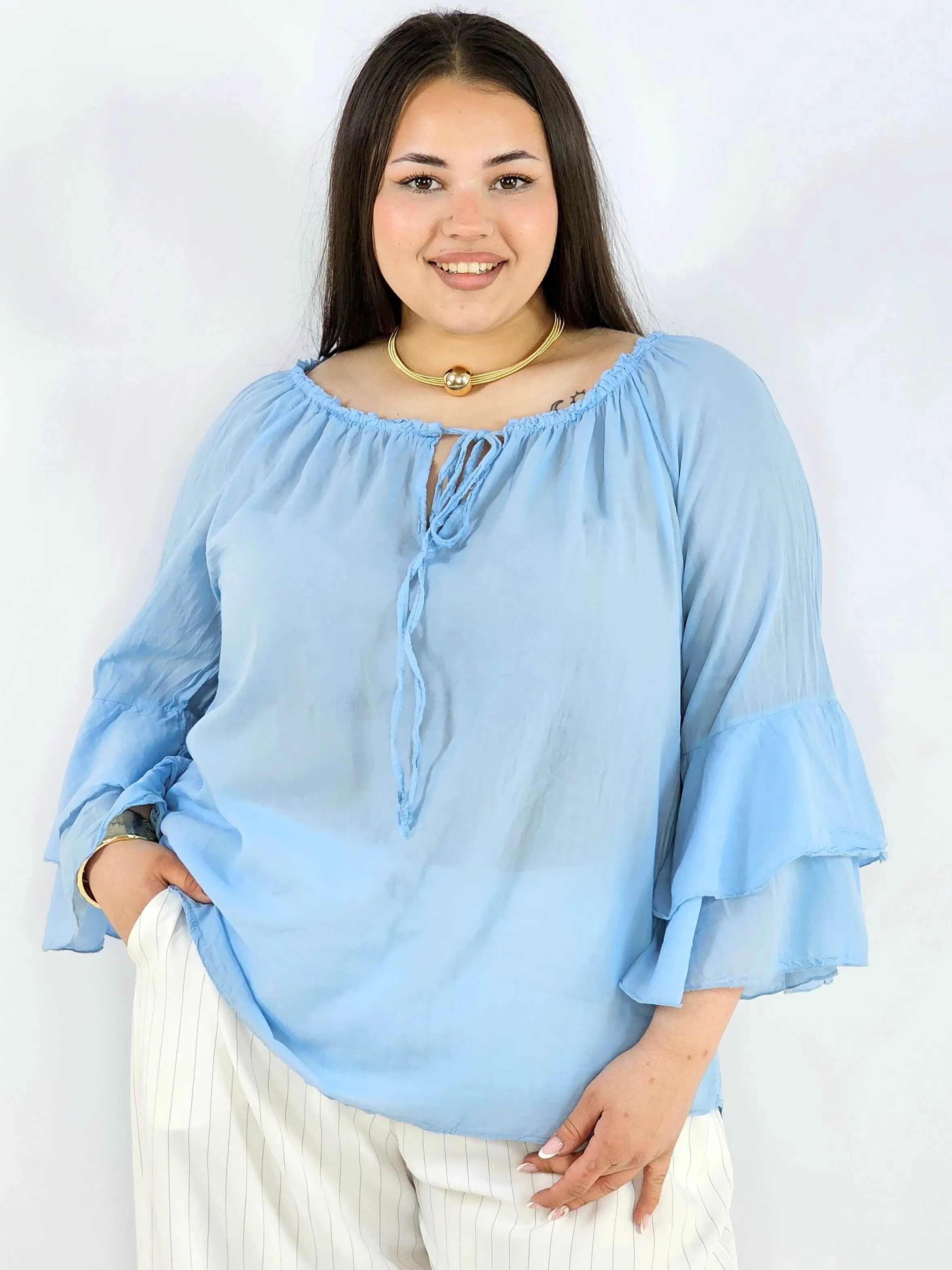 Bluzka plus size bawełniana hiszpanka lekka i przewiewna na wiosnę