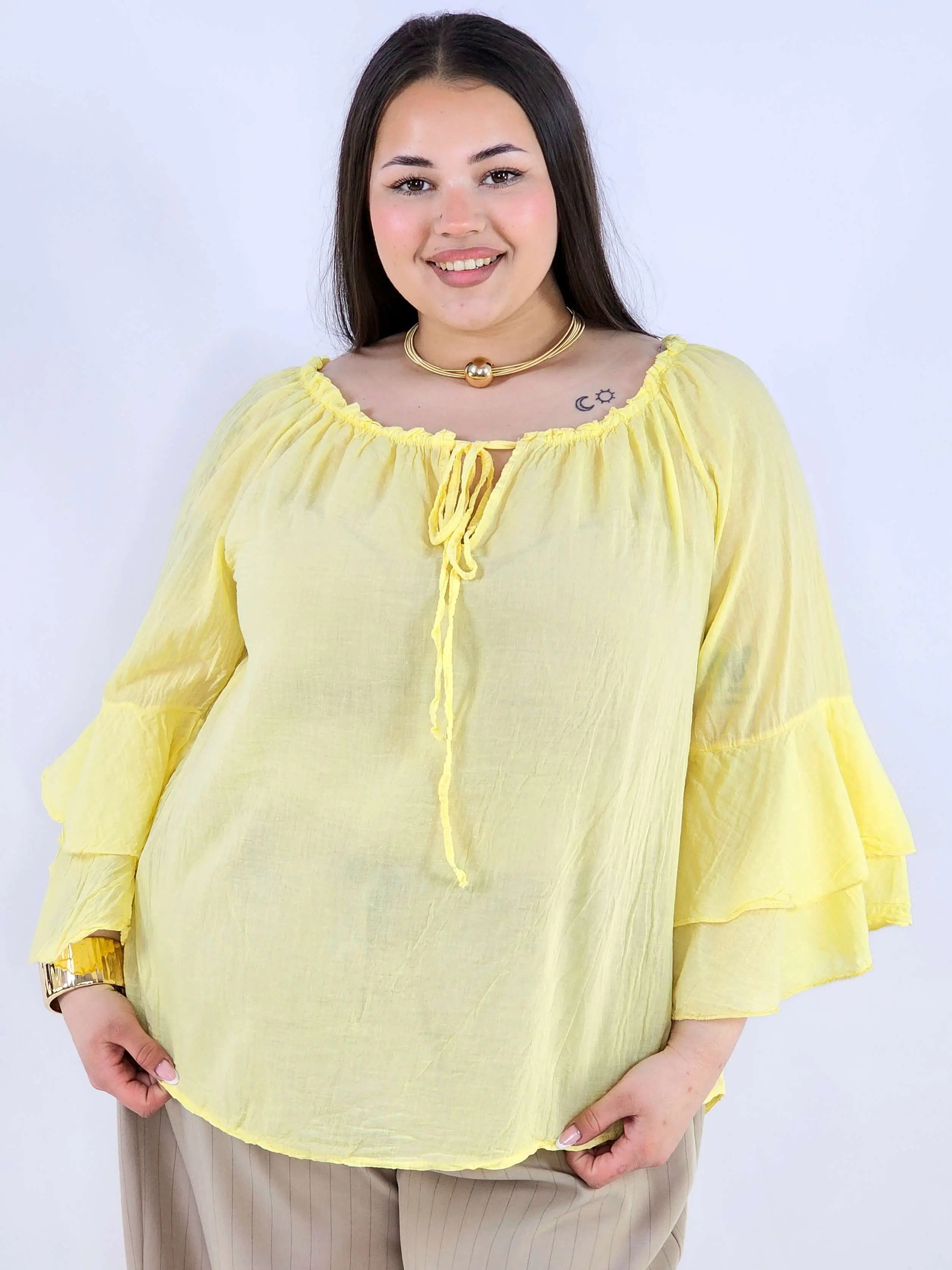 Bluzka plus size bawełniana hiszpanka lekka i przewiewna na wiosnę - Image 10