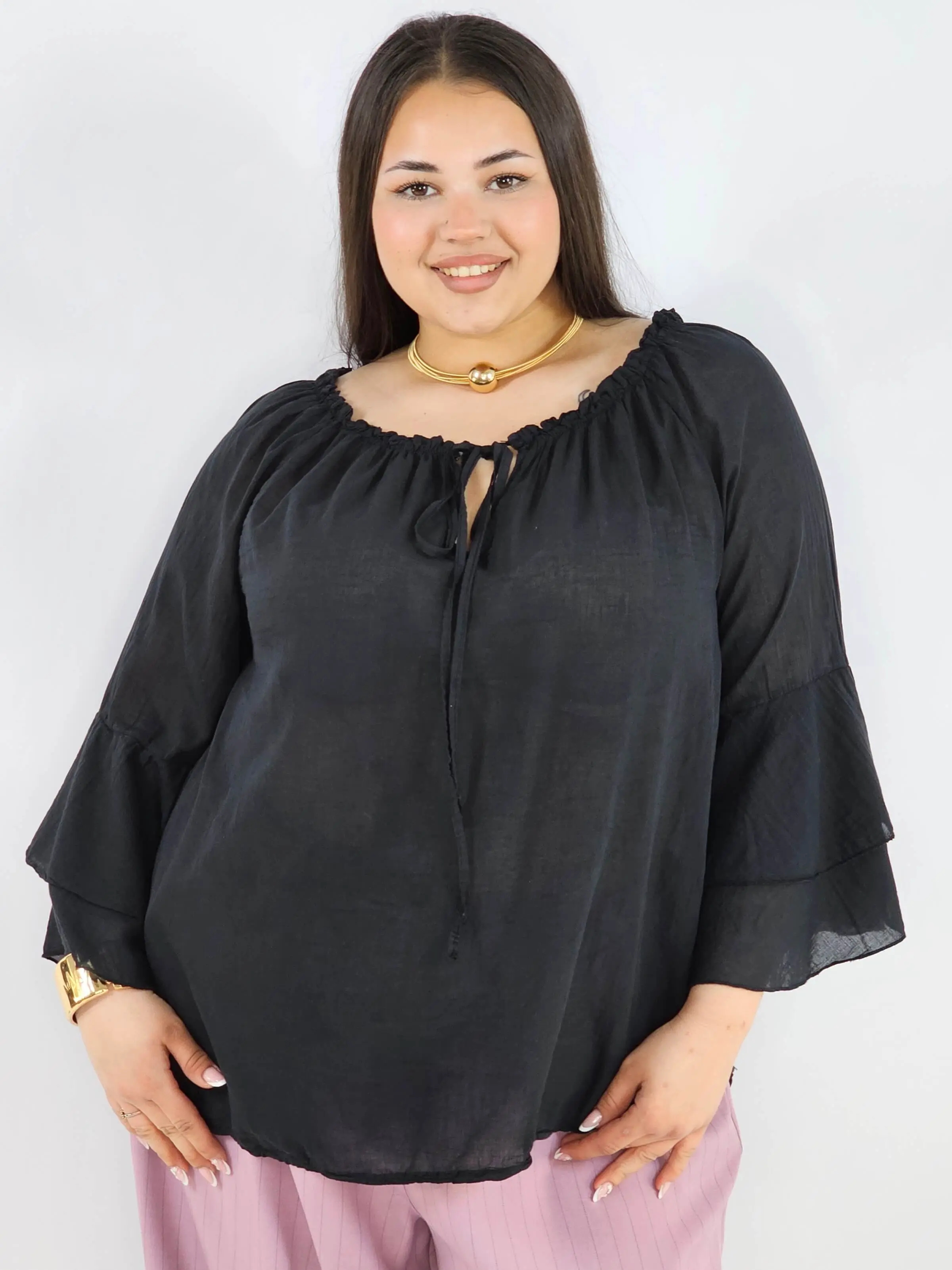 Bluzka plus size bawełniana hiszpanka lekka i przewiewna na wiosnę - Image 16