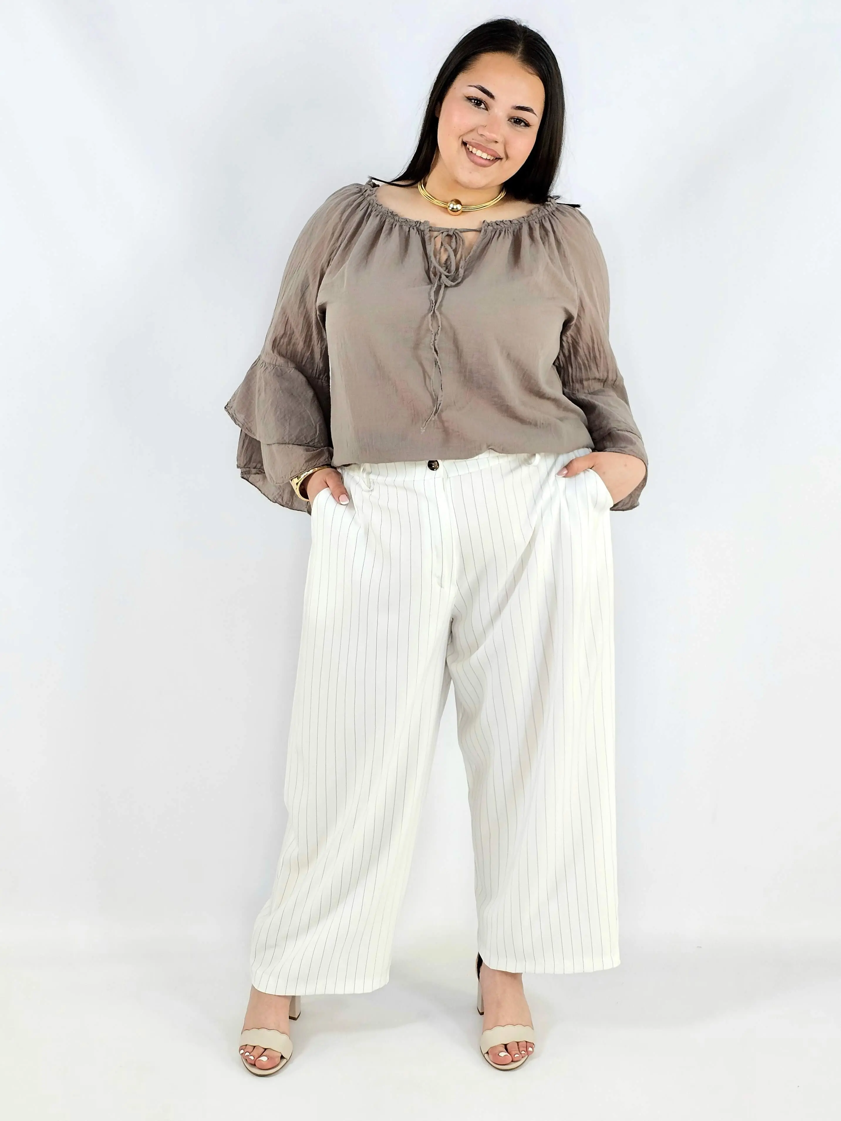 Bluzka plus size bawełniana hiszpanka lekka i przewiewna na wiosnę - Image 9