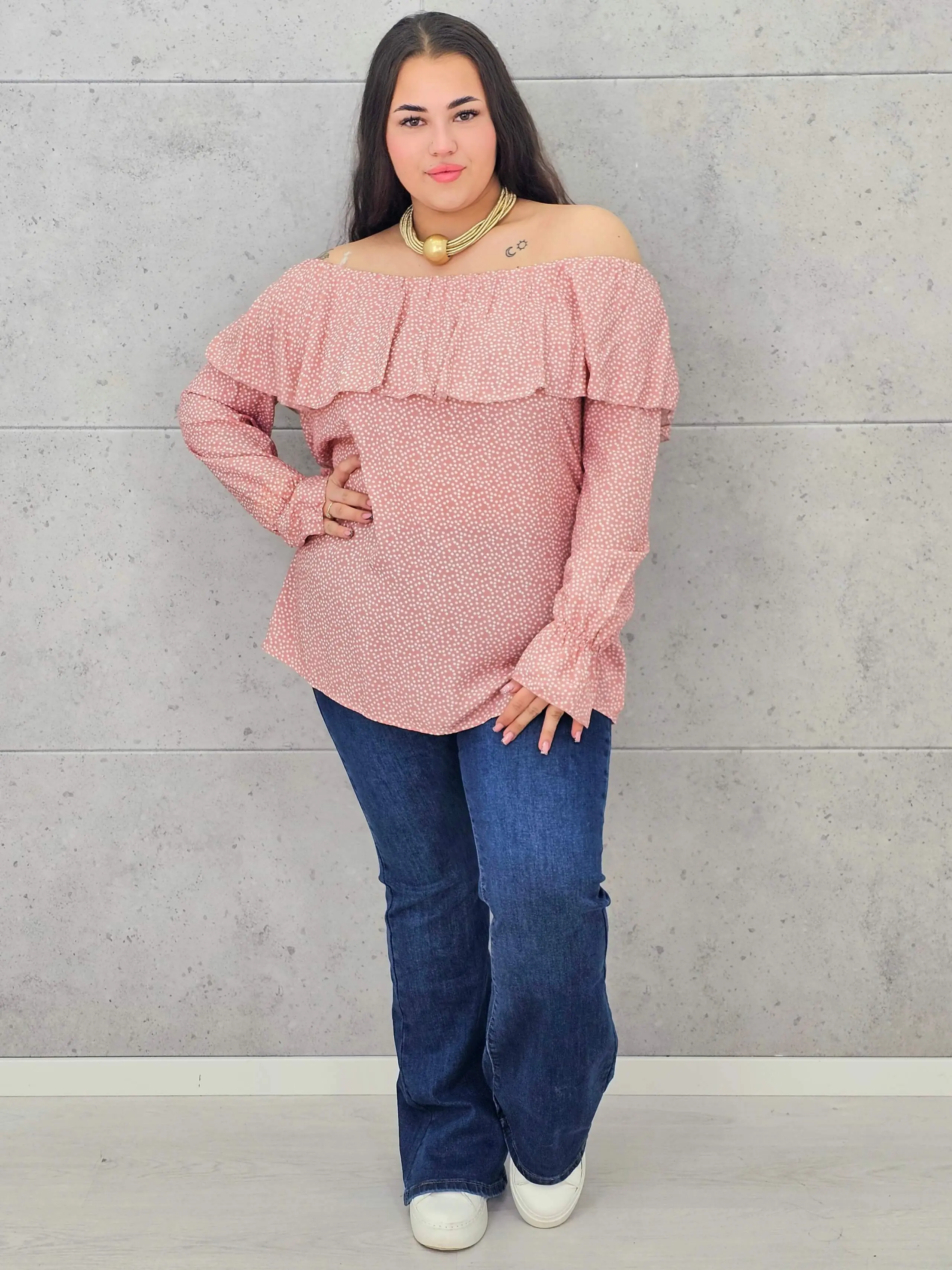 Bluzka plus size – hiszpanka o zwiewnym i kobiecym fasonie XXL - Image 11