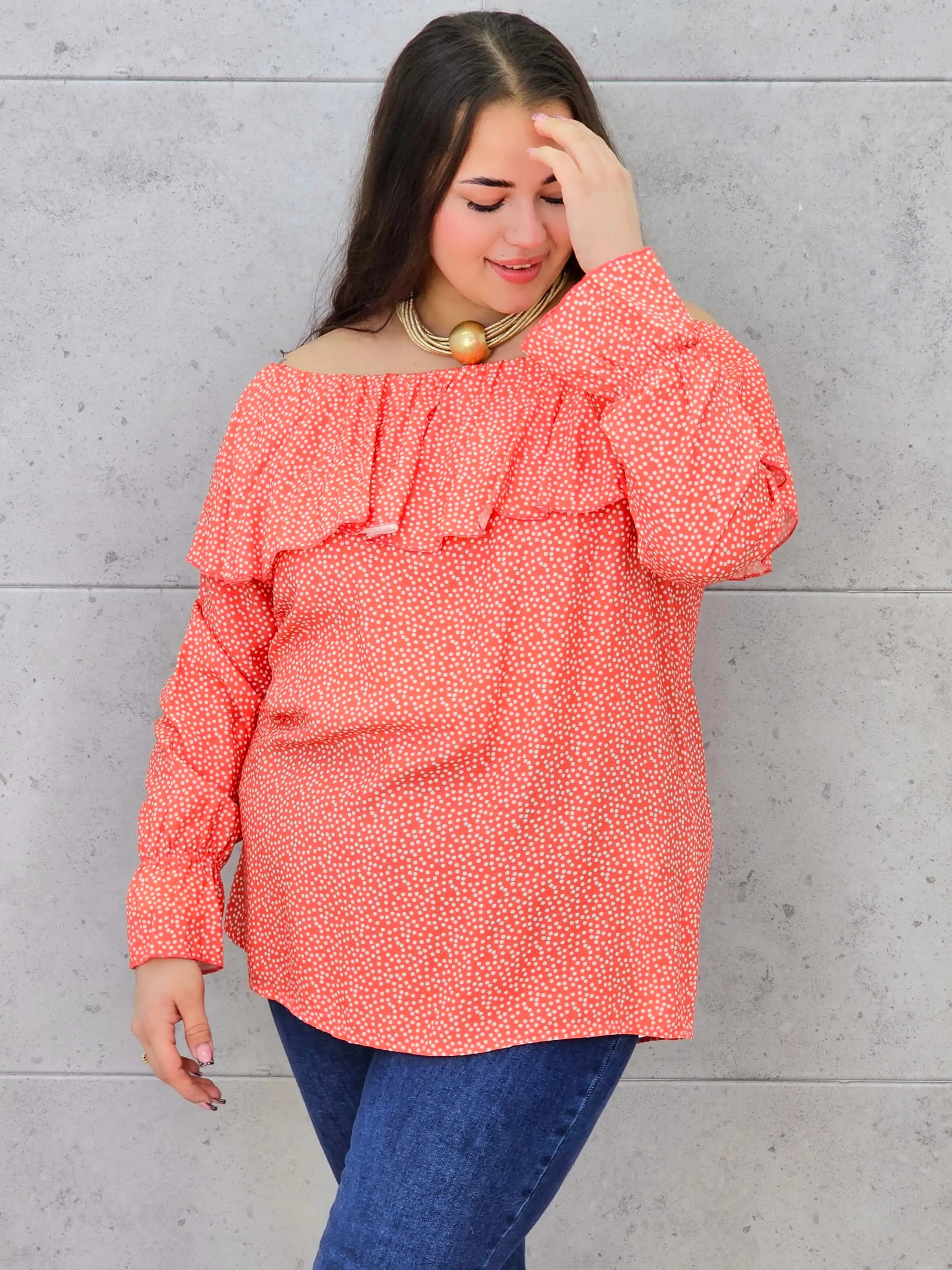 Bluzka plus size – hiszpanka o zwiewnym i kobiecym fasonie XXL - Image 12