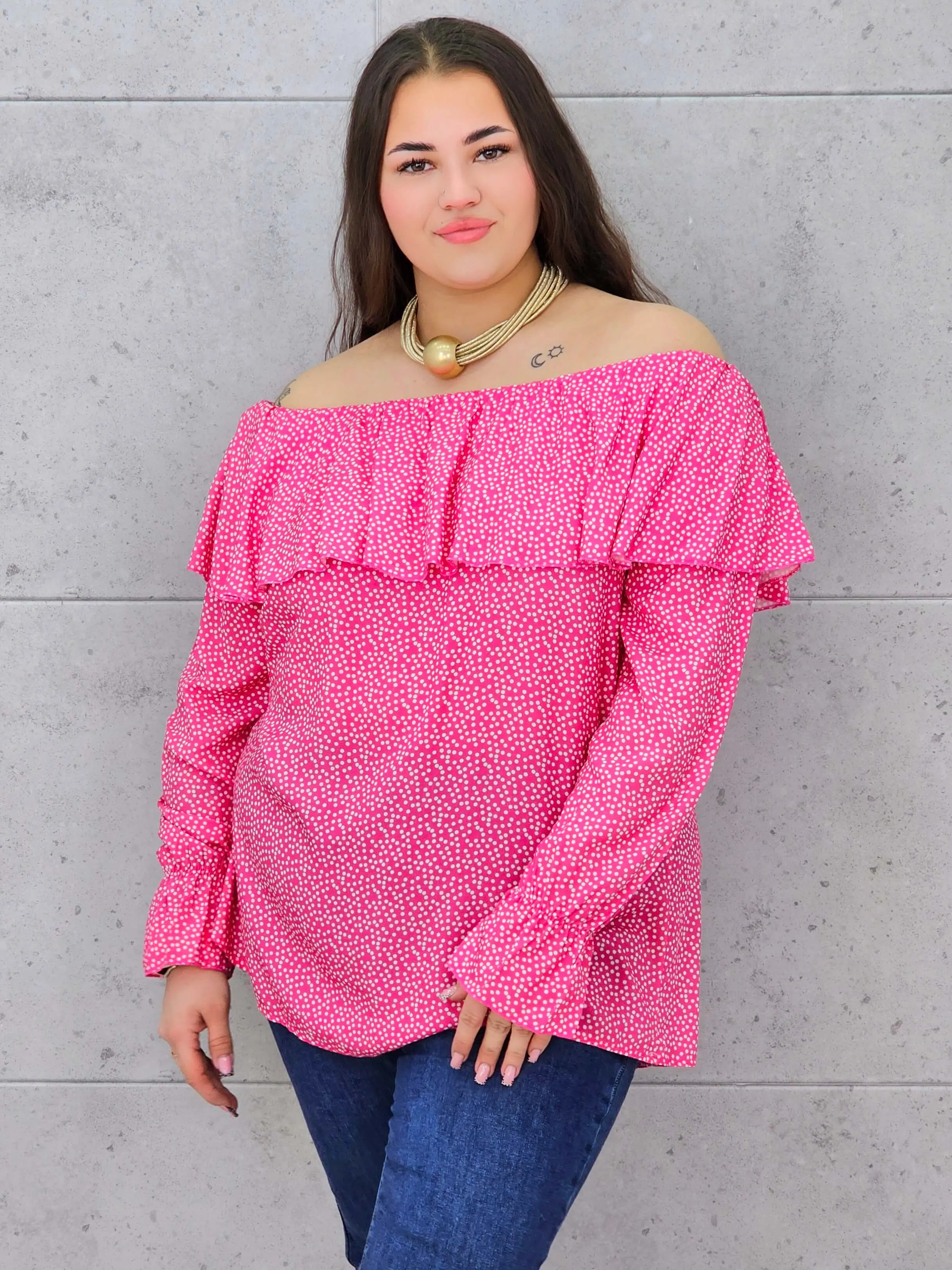 Bluzka plus size – hiszpanka o zwiewnym i kobiecym fasonie XXL - Image 14