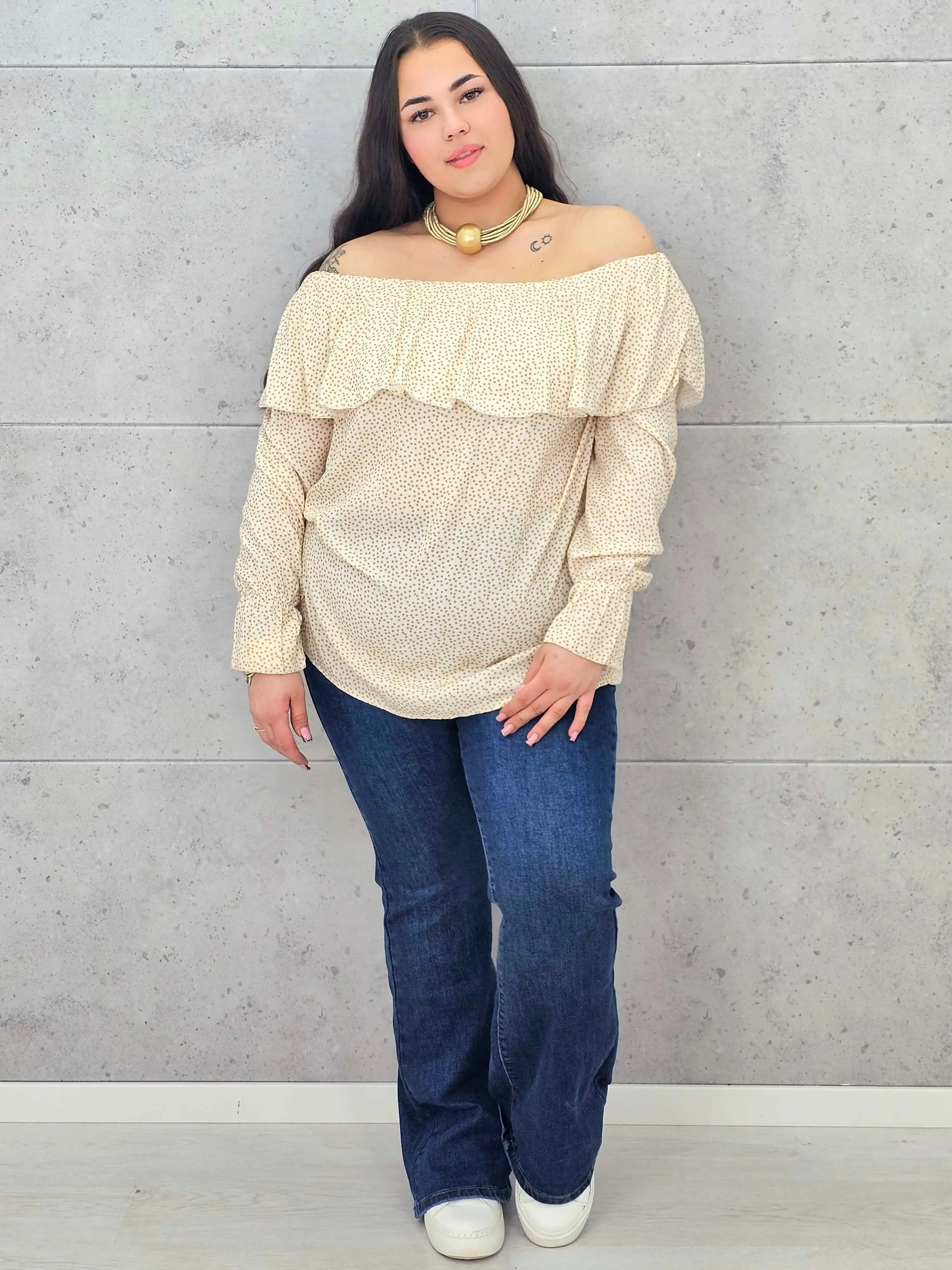 Bluzka plus size – hiszpanka o zwiewnym i kobiecym fasonie XXL - Image 2