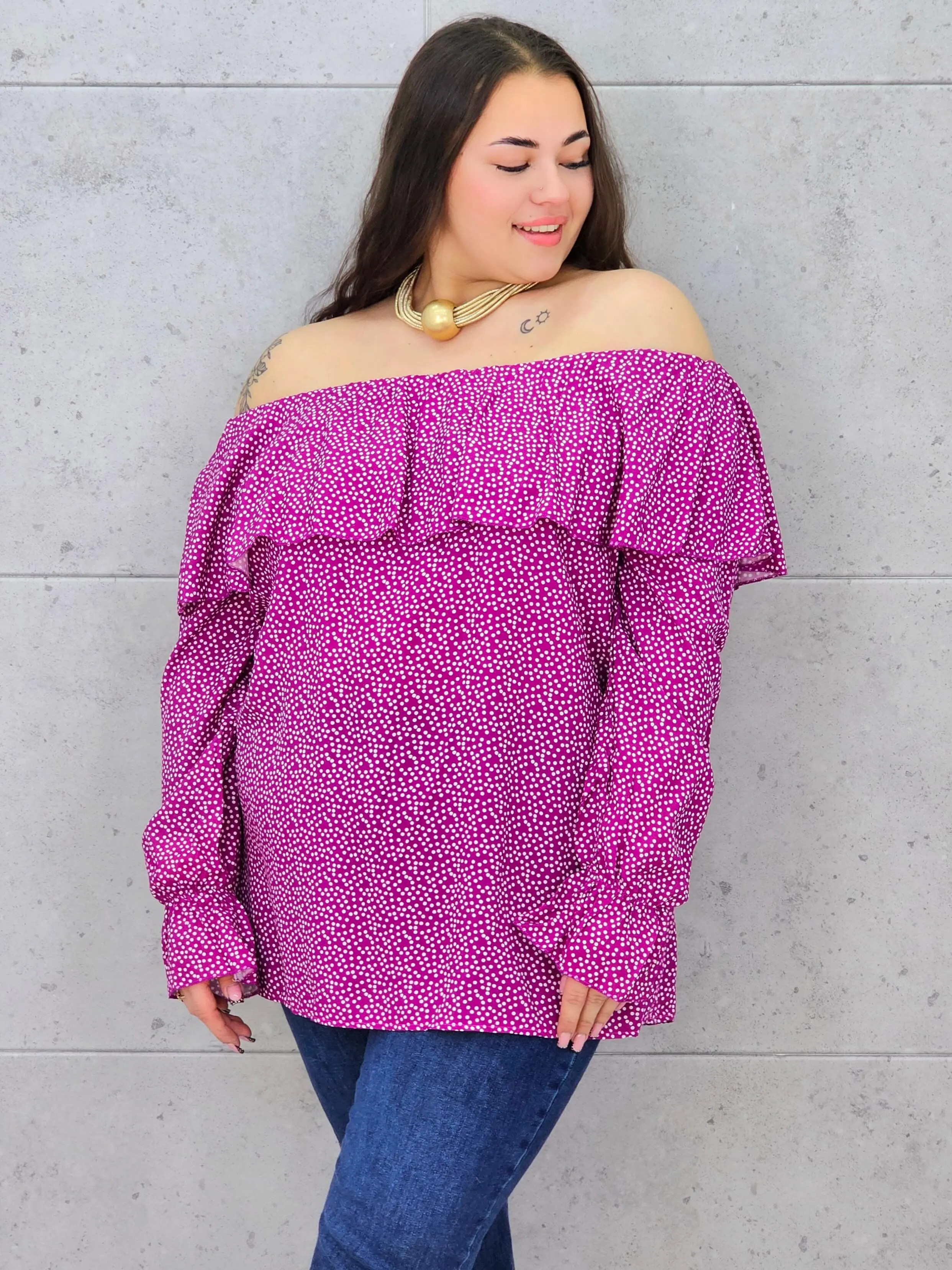 Bluzka plus size – hiszpanka o zwiewnym i kobiecym fasonie XXL - Image 3