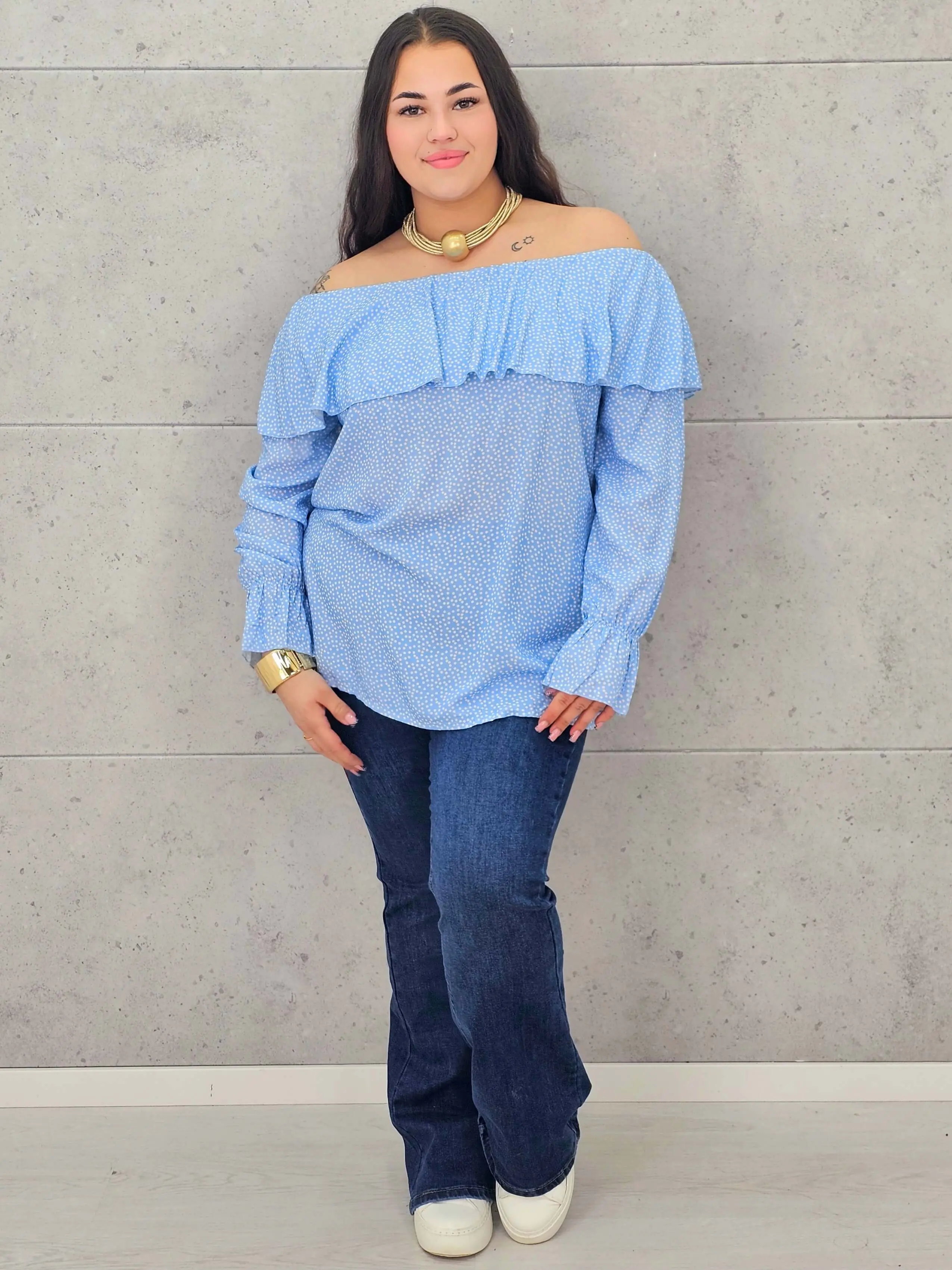 Bluzka plus size – hiszpanka o zwiewnym i kobiecym fasonie XXL - Image 9