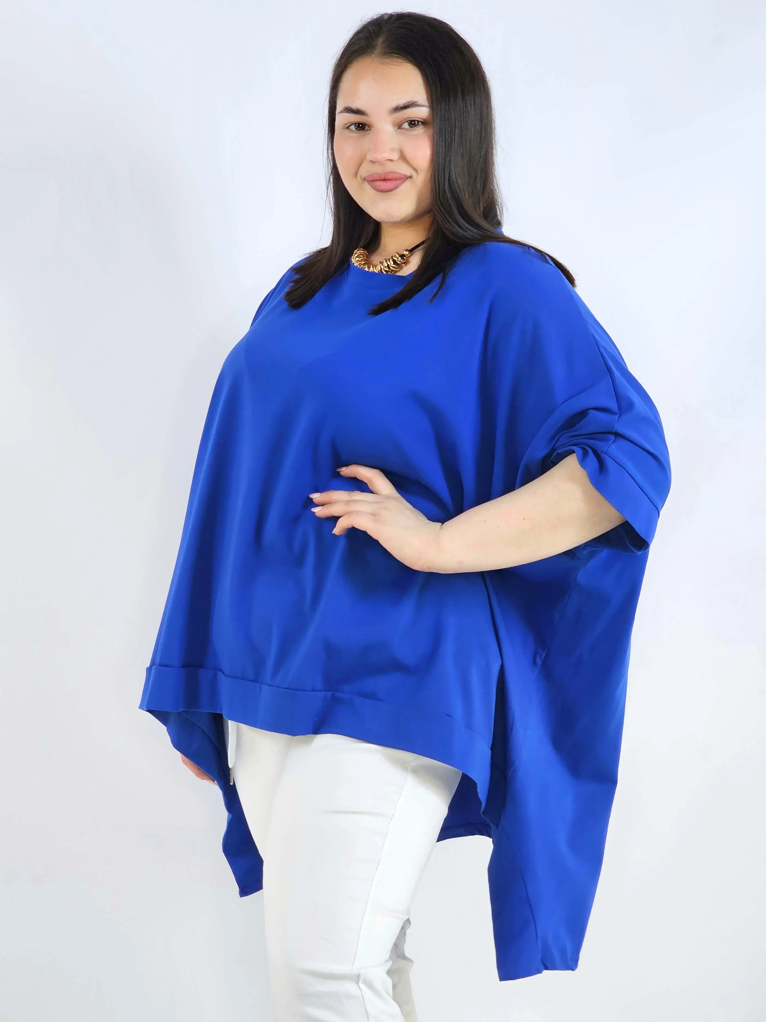 Bluzka plus size oversize z asymetrycznym dołem – wygodna bluzka damska XXL - Image 10