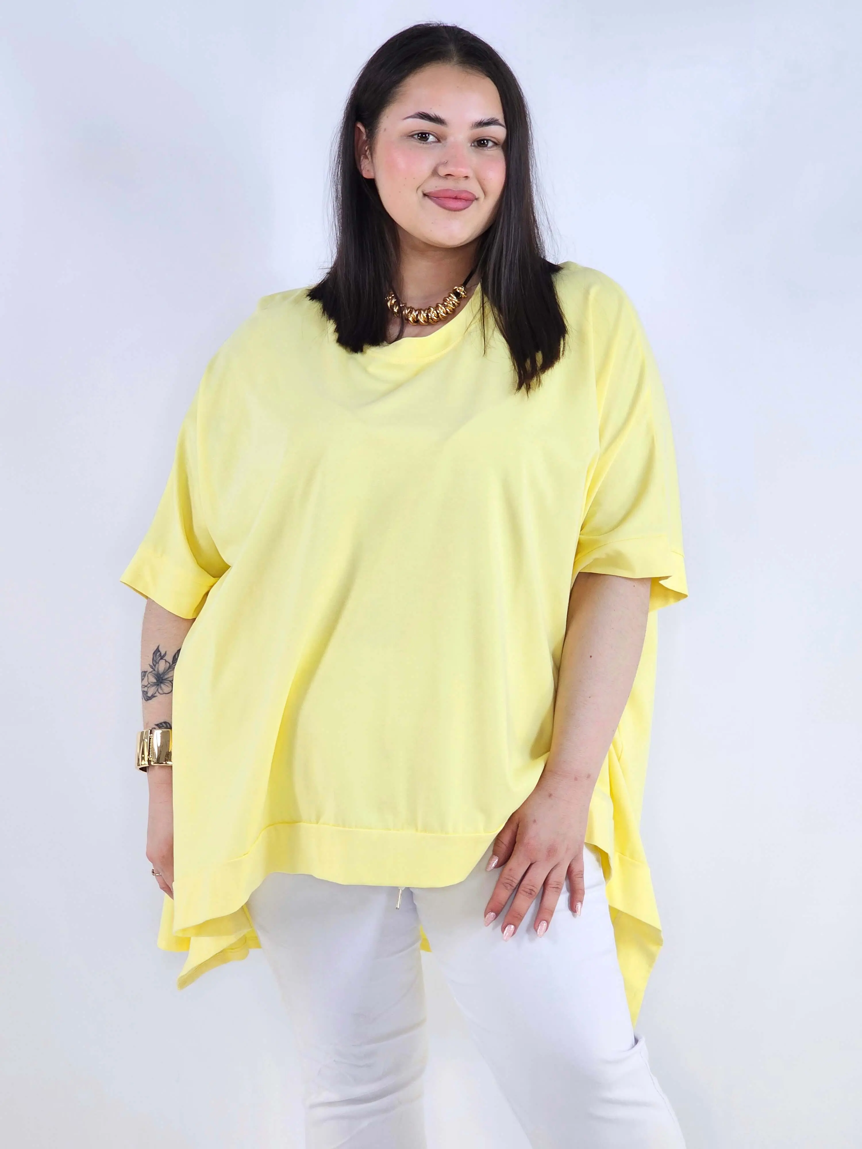 Bluzka plus size oversize z asymetrycznym dołem – wygodna bluzka damska XXL - Image 14