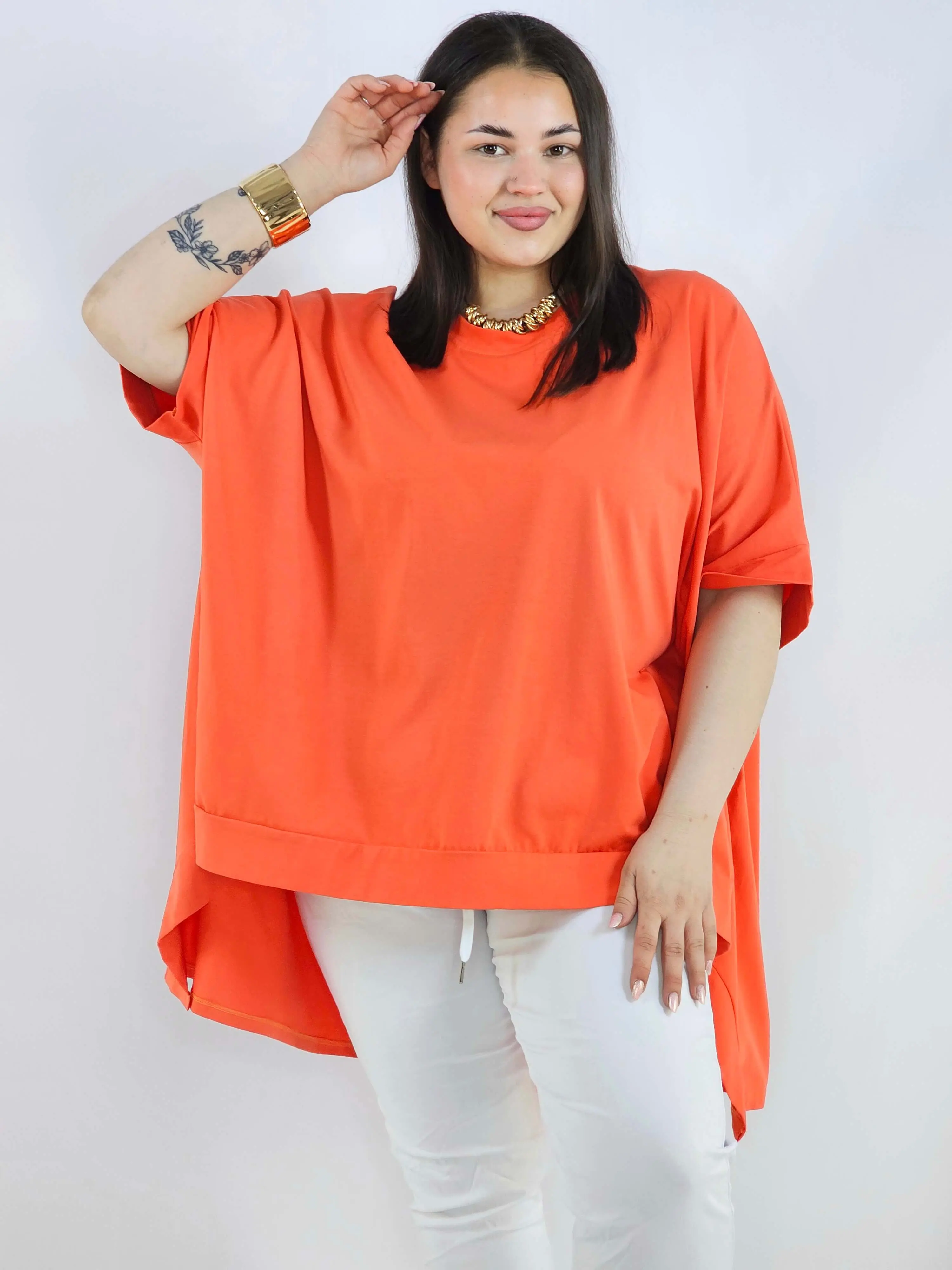 Bluzka plus size oversize z asymetrycznym dołem – wygodna bluzka damska XXL - Image 15