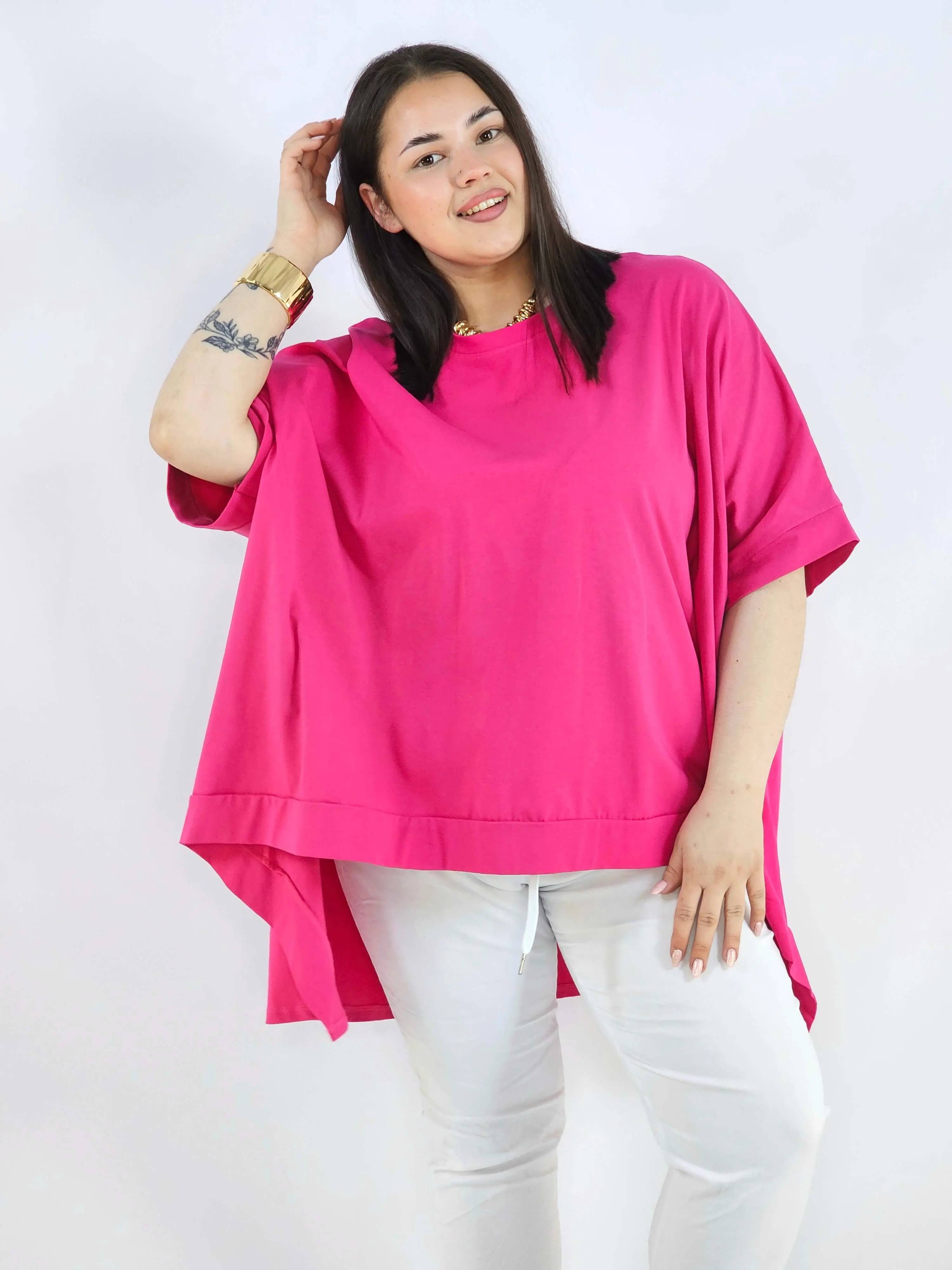 Bluzka plus size oversize z asymetrycznym dołem – wygodna bluzka damska XXL - Image 5