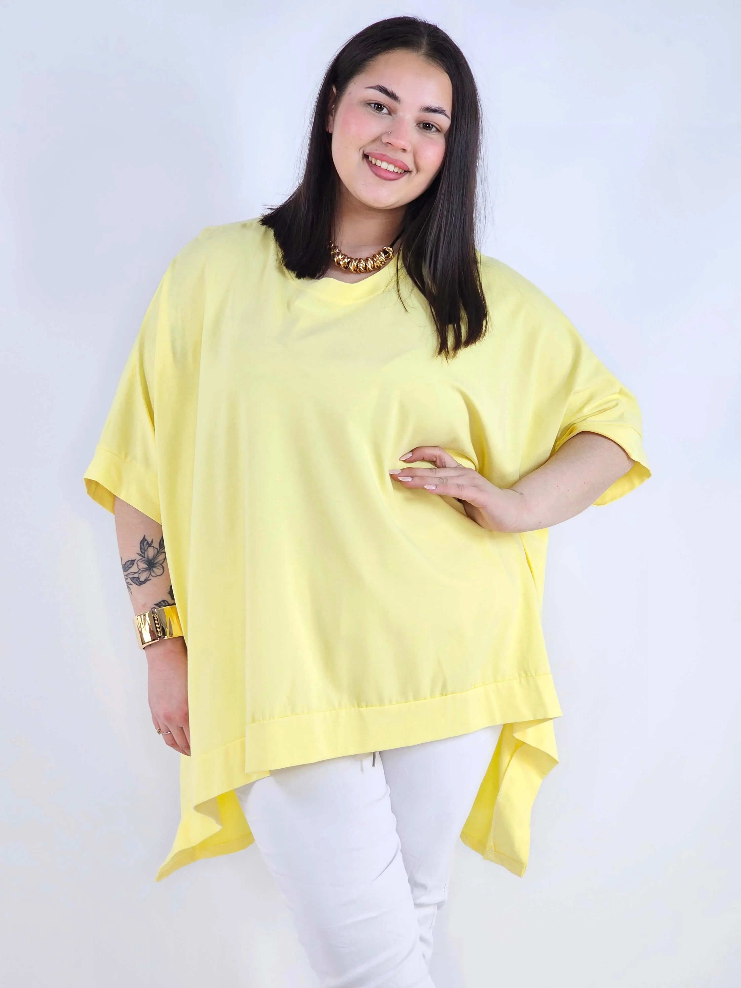 Bluzka plus size oversize z asymetrycznym dołem – wygodna bluzka damska XXL - Image 7