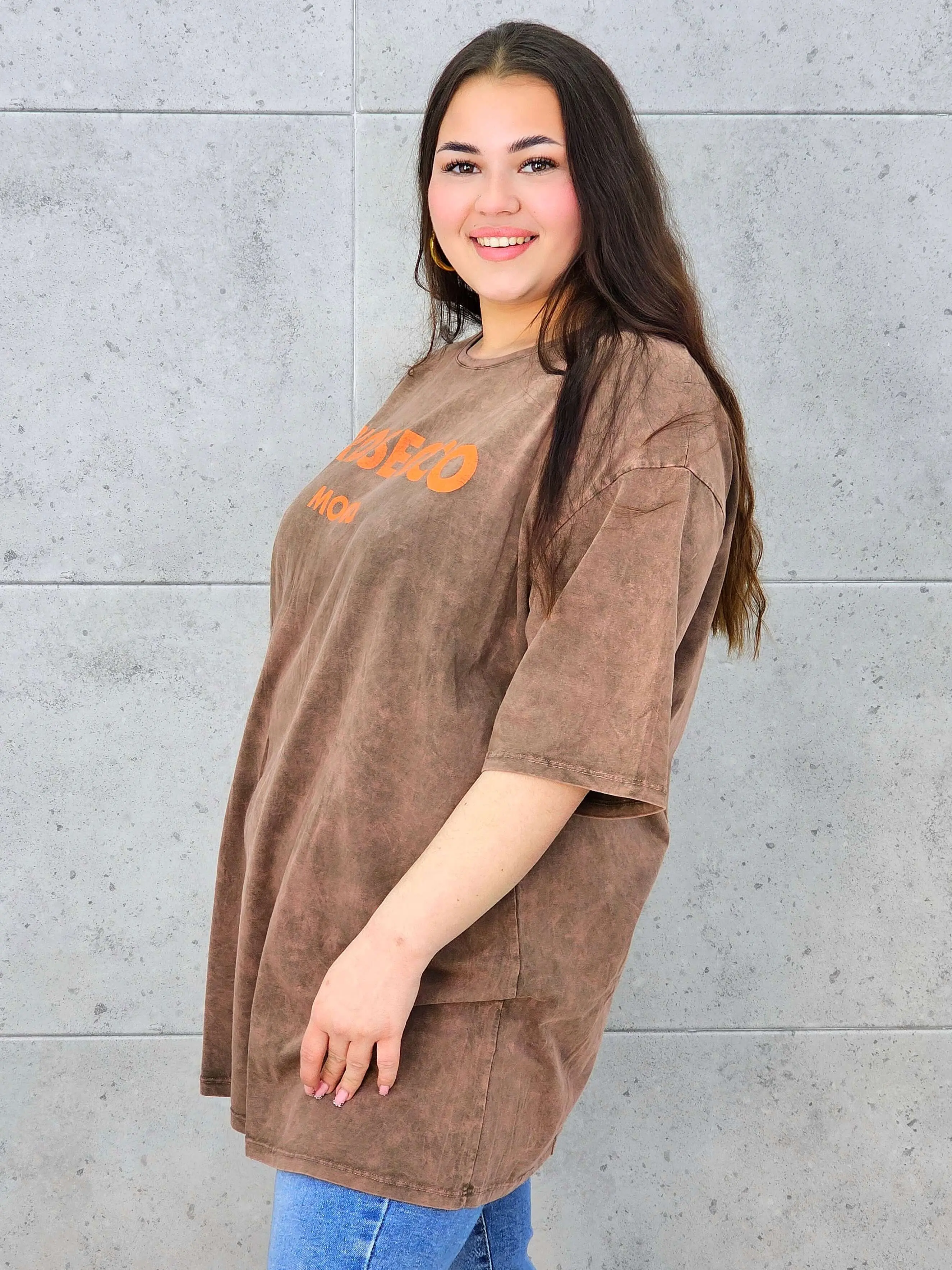 Bluzka plus size z napisem PROSECCO MOOD – stylowy luz XXL - Image 3