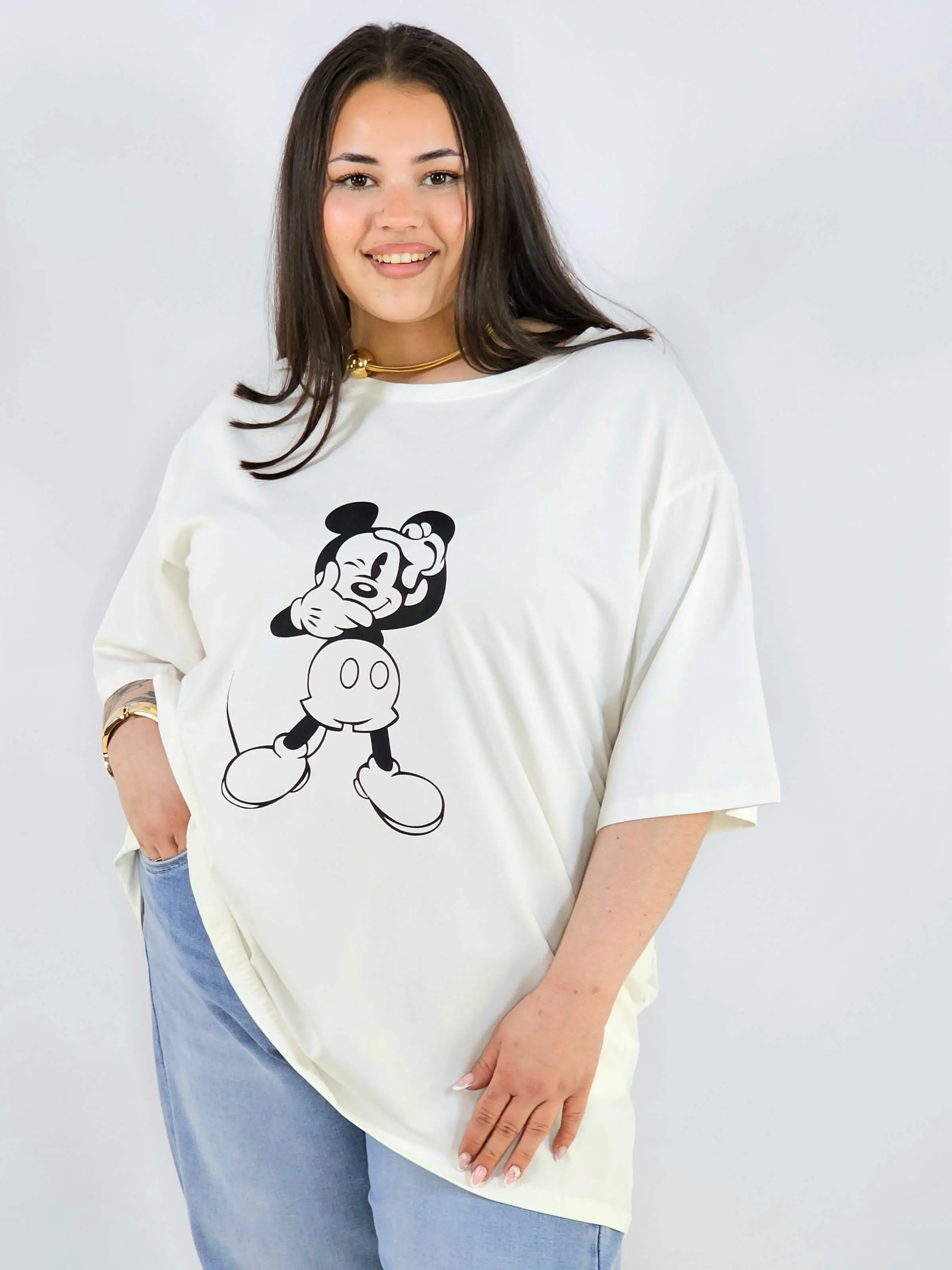 Bluzka plus size z nadrukiem Miki XXL – modny luz i wygoda - Image 2