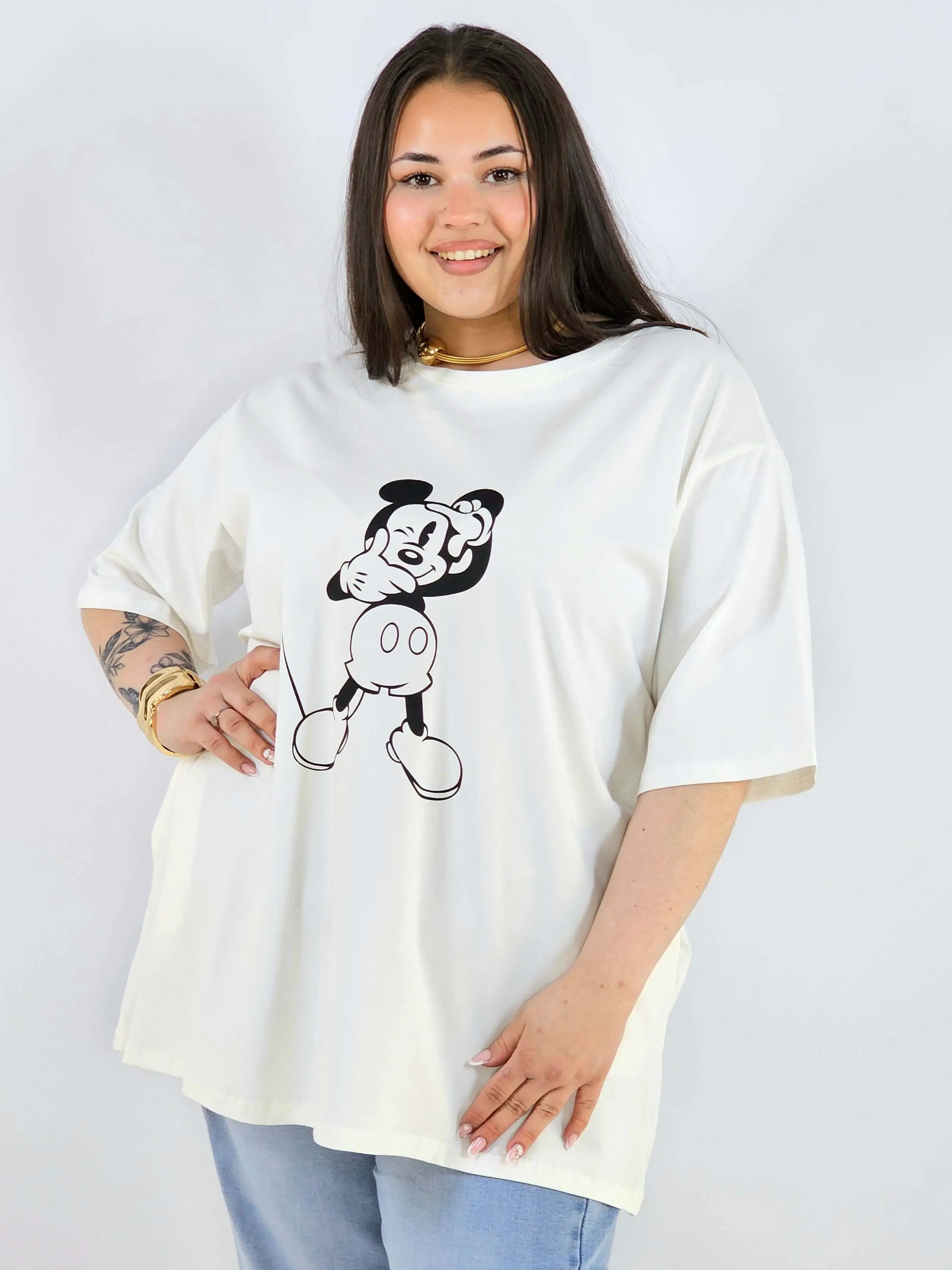 Bluzka plus size z nadrukiem Miki XXL – modny luz i wygoda - Image 3