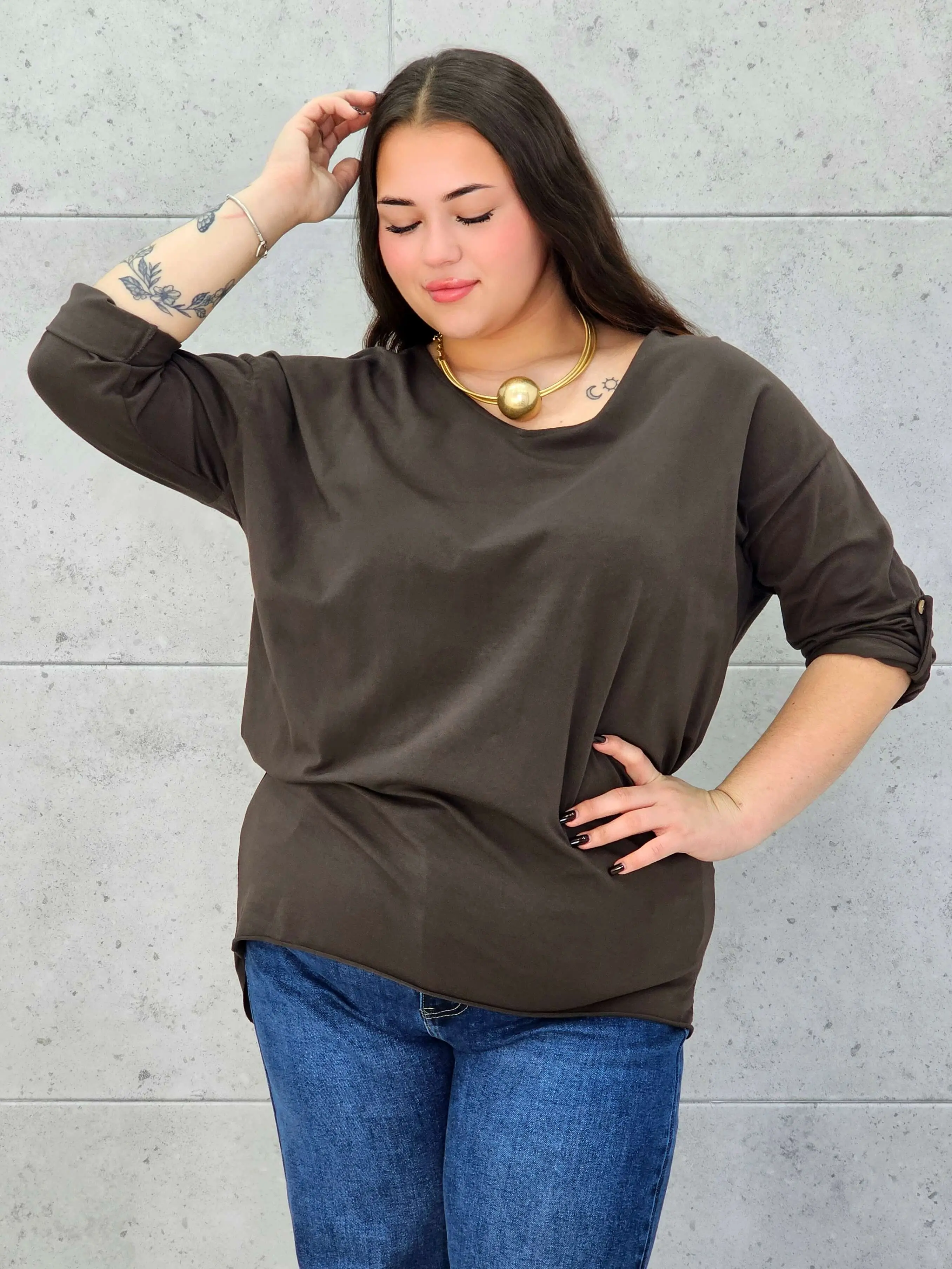 Bluzka Plus Size z Wiązaniem StylowaXL – Wygoda i Subtelna Elegancja dla Kobiet XXL - Image 18