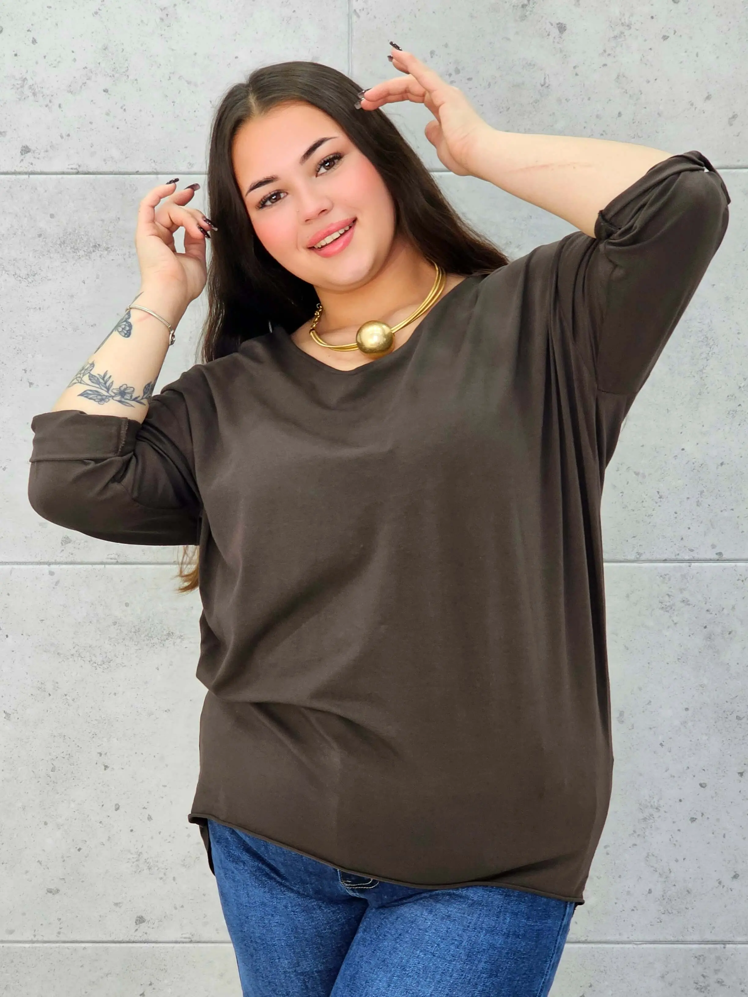 Bluzka Plus Size z Wiązaniem StylowaXL – Wygoda i Subtelna Elegancja dla Kobiet XXL - Image 19