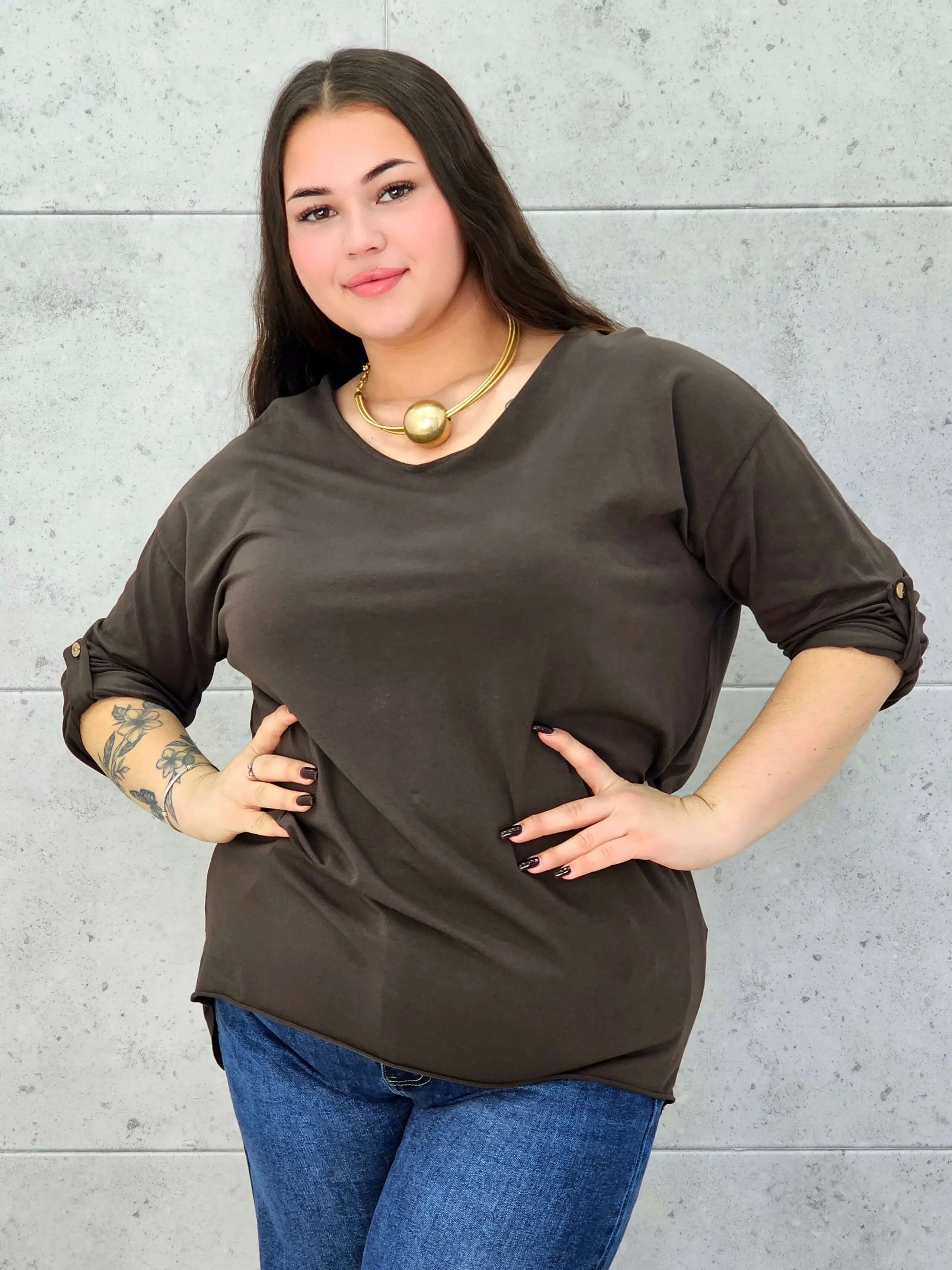 Bluzka Plus Size z Wiązaniem StylowaXL – Wygoda i Subtelna Elegancja dla Kobiet XXL - Image 20