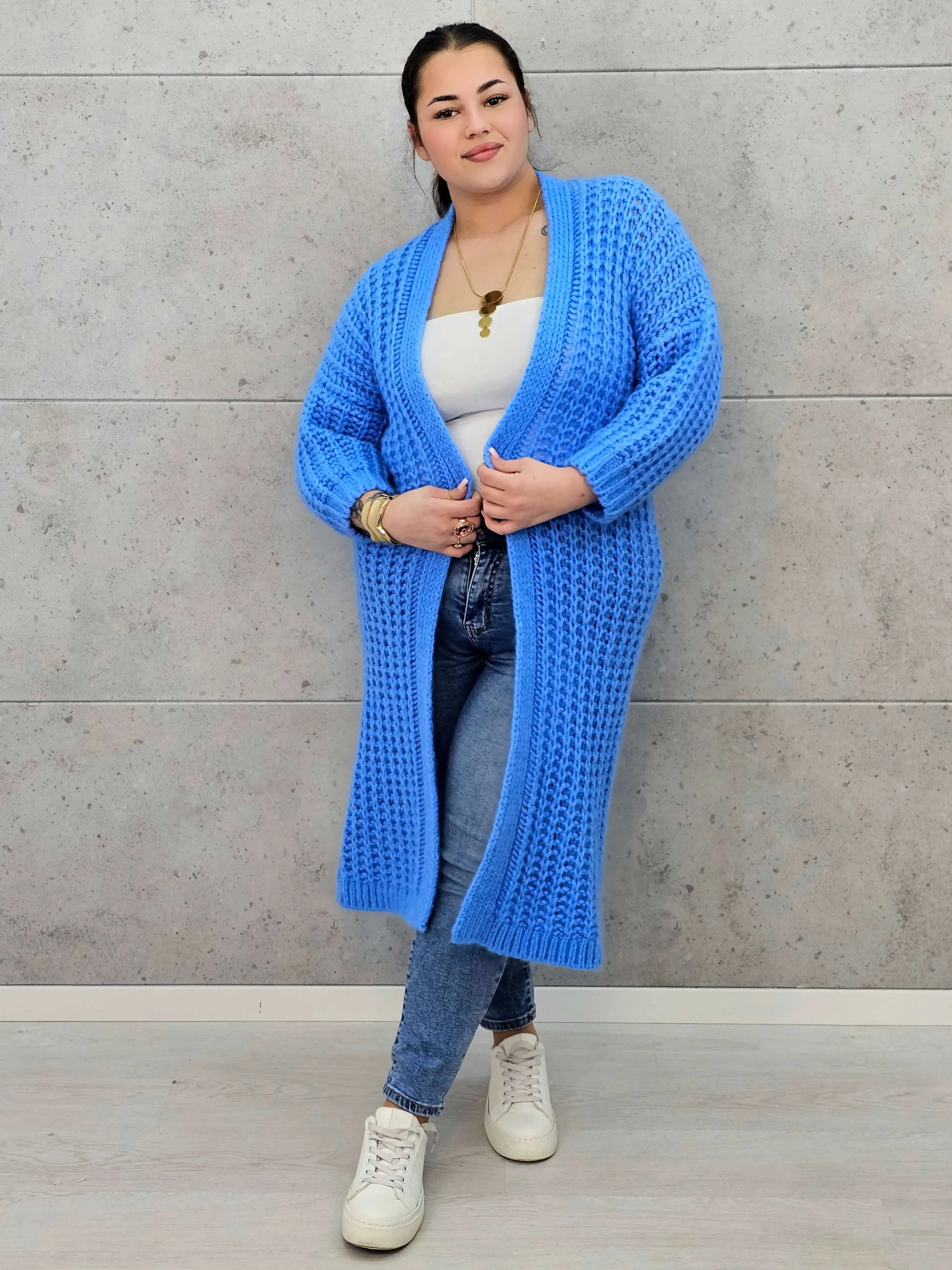 Długi kardigan plus size – modny, ciepły i wygodny sweter dla każdej kobiety - Image 21