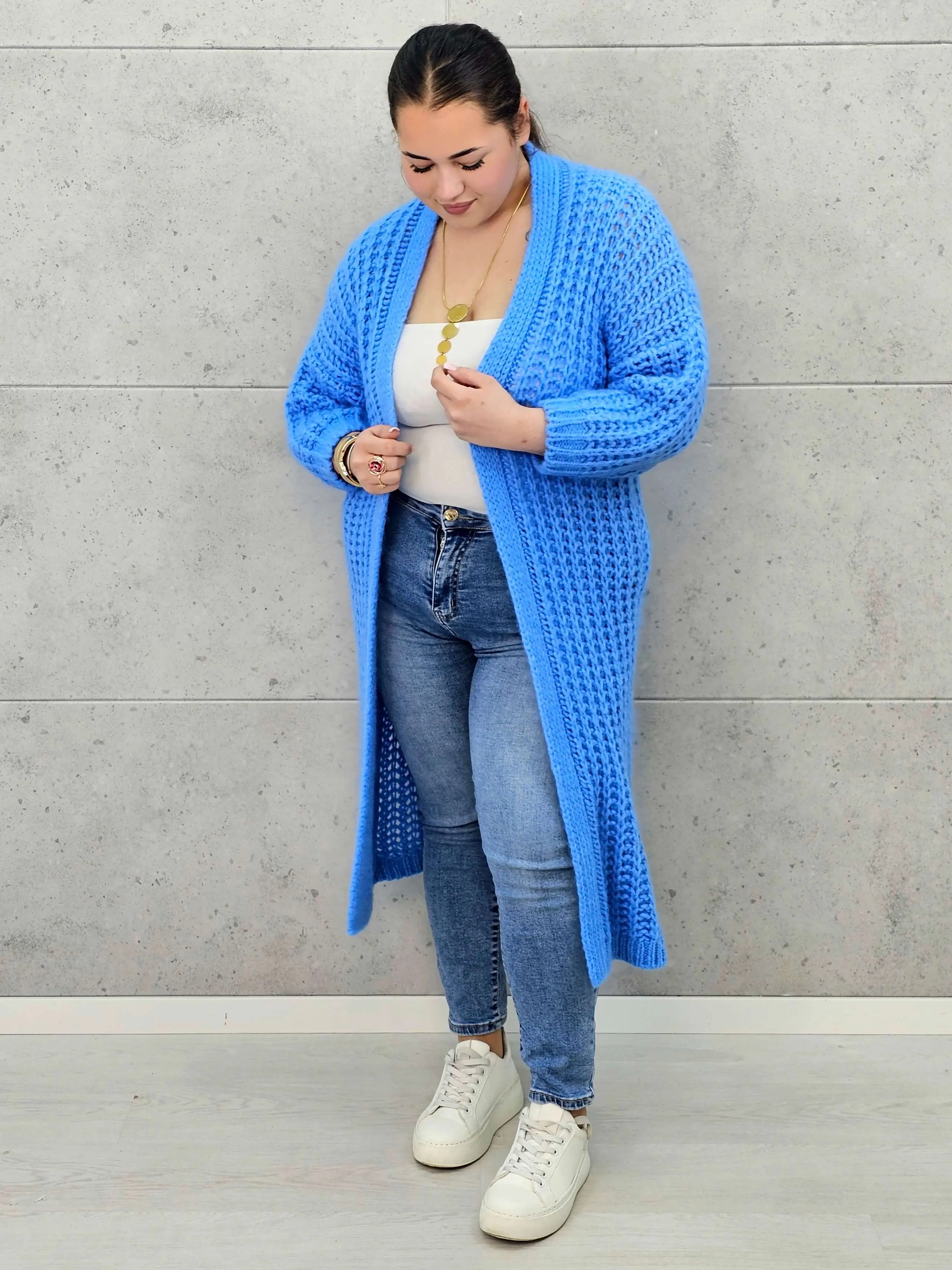 Długi kardigan plus size – modny, ciepły i wygodny sweter dla każdej kobiety - Image 23