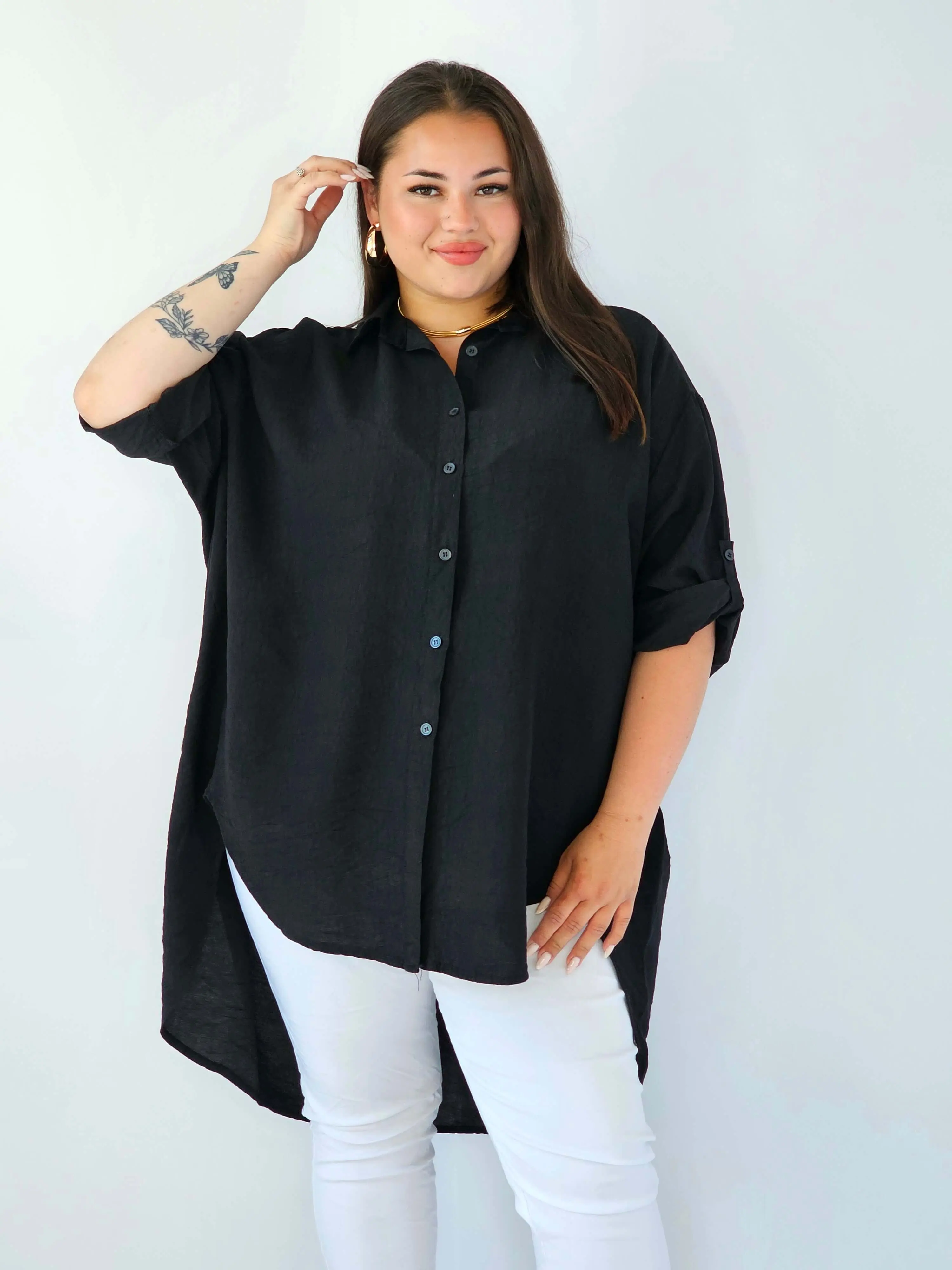 Koszula plus size oversize z wydłużonym tyłem – styl i komfort XXL - Image 30
