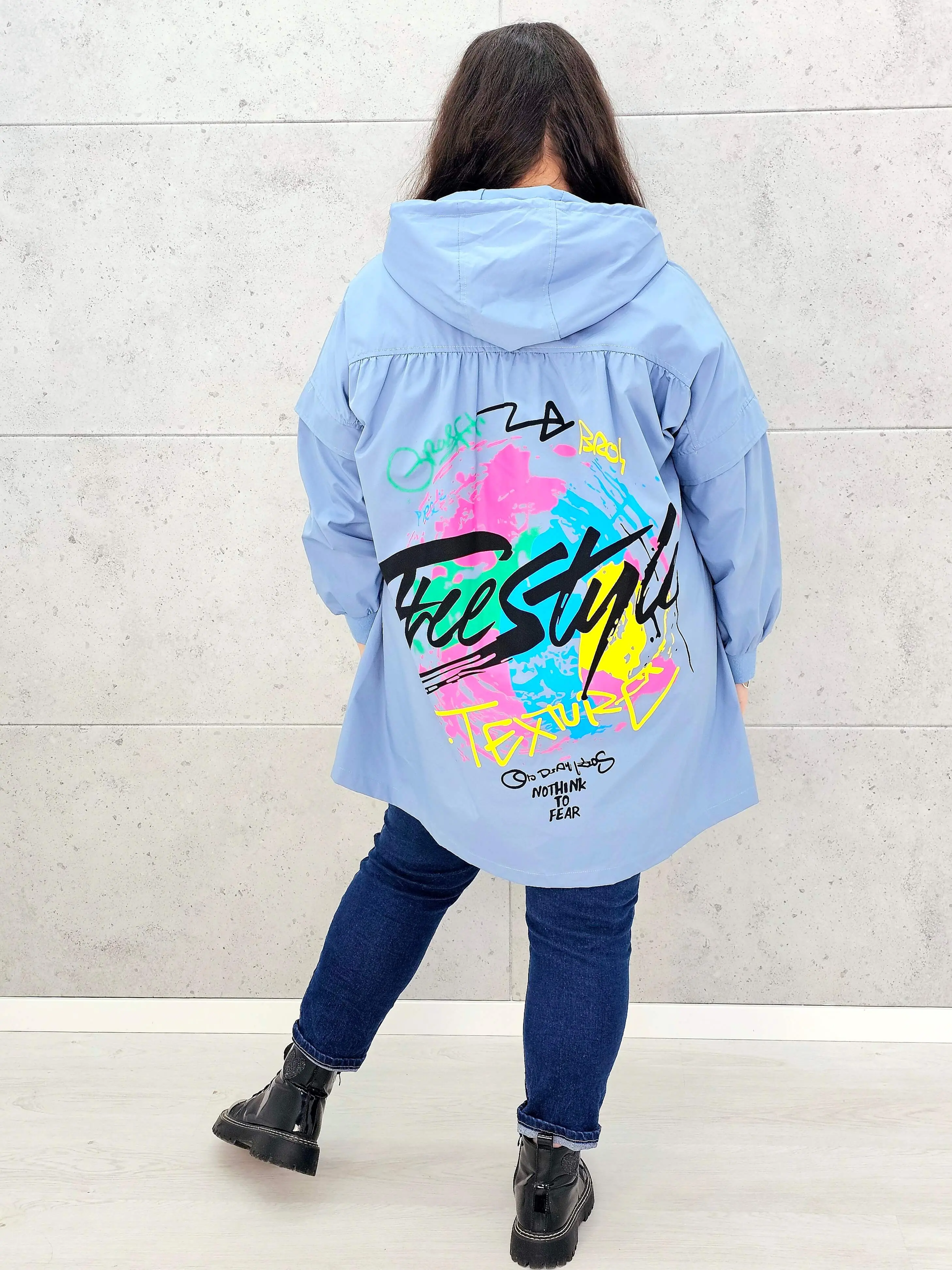 Kurtka damska z nadrukiem freestyle XXL – modny miejski styl w wersji plus size - Image 10