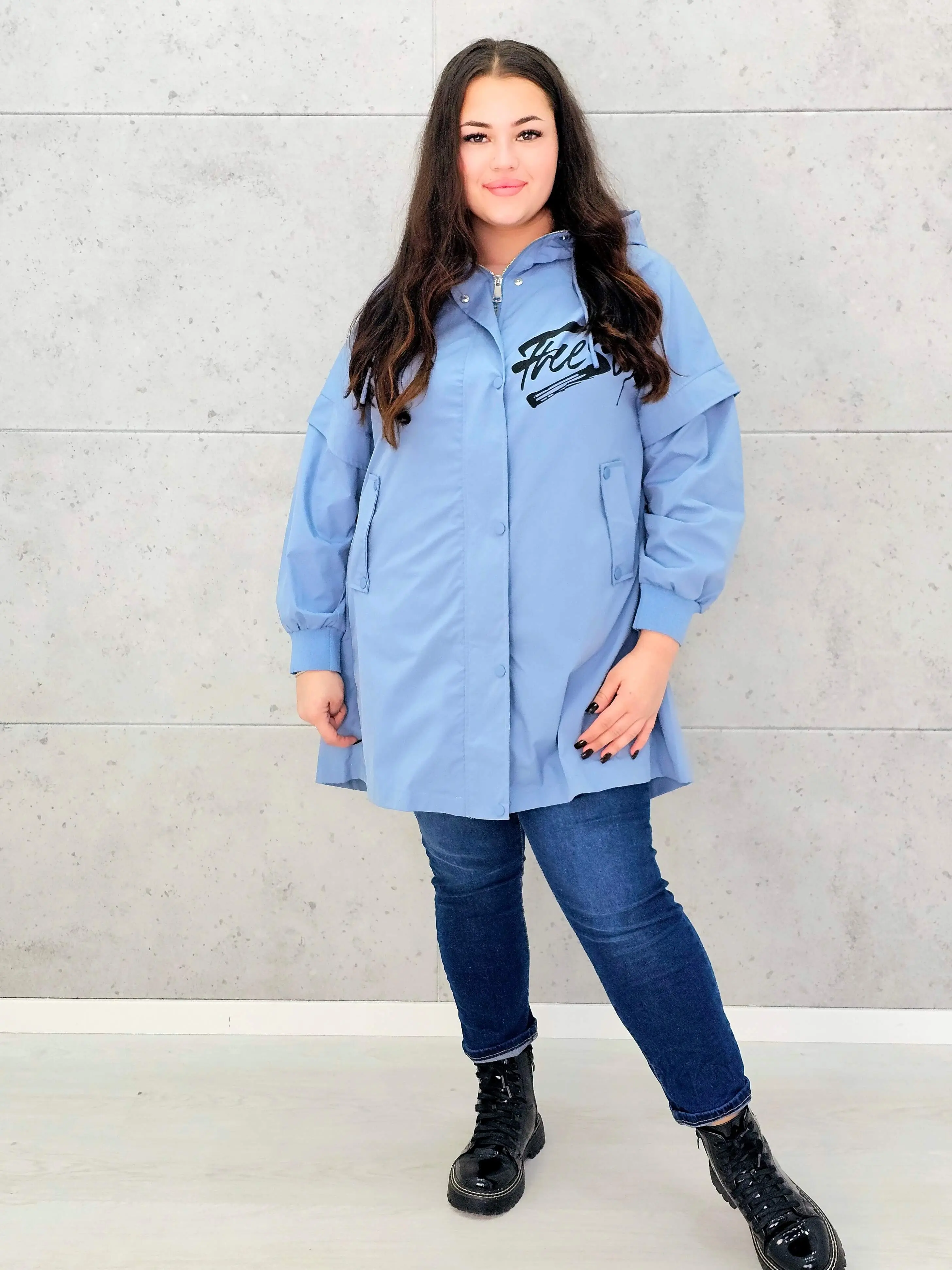Kurtka damska z nadrukiem freestyle XXL – modny miejski styl w wersji plus size - Image 11