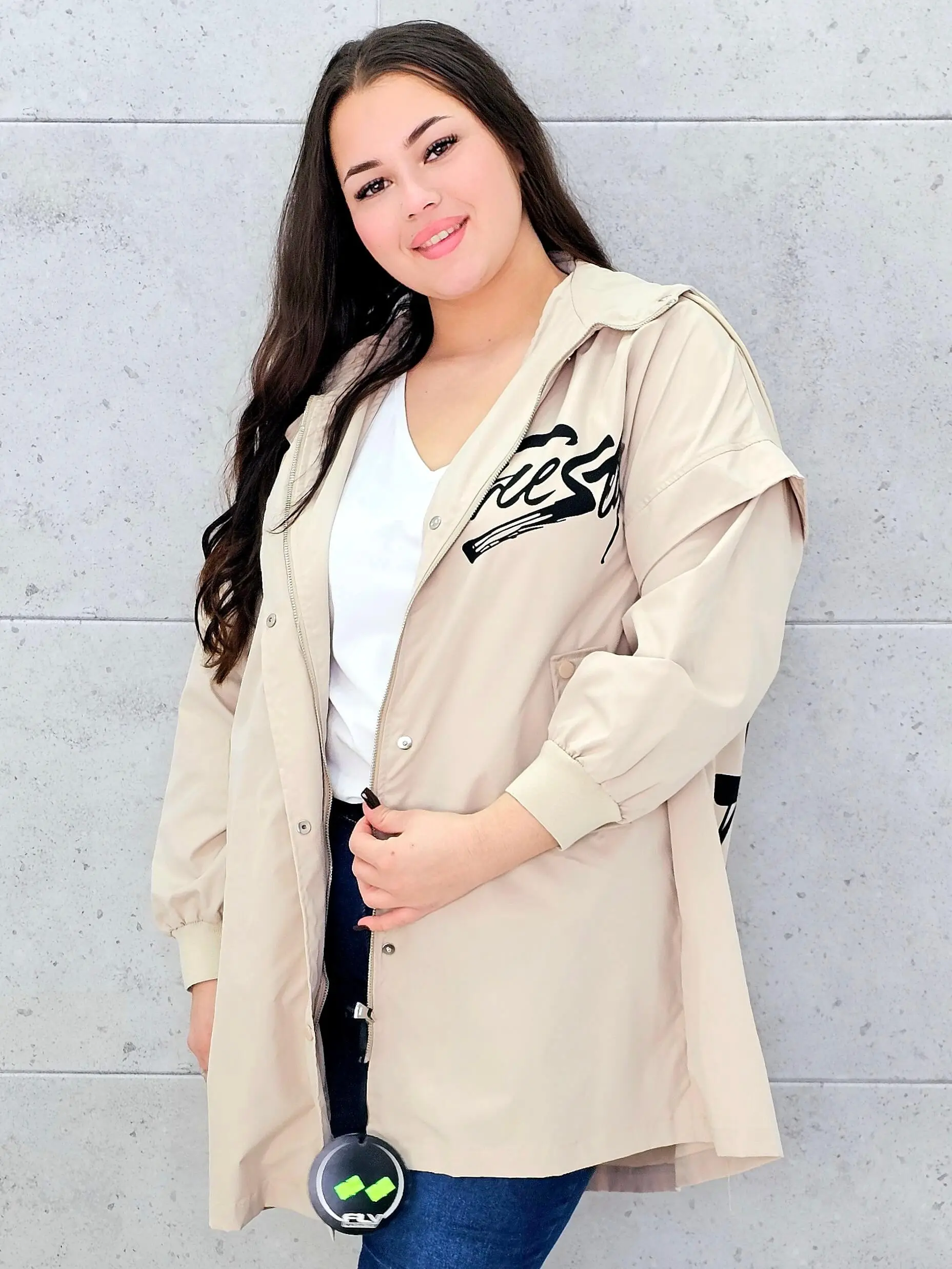 Kurtka damska z nadrukiem freestyle XXL – modny miejski styl w wersji plus size - Image 3