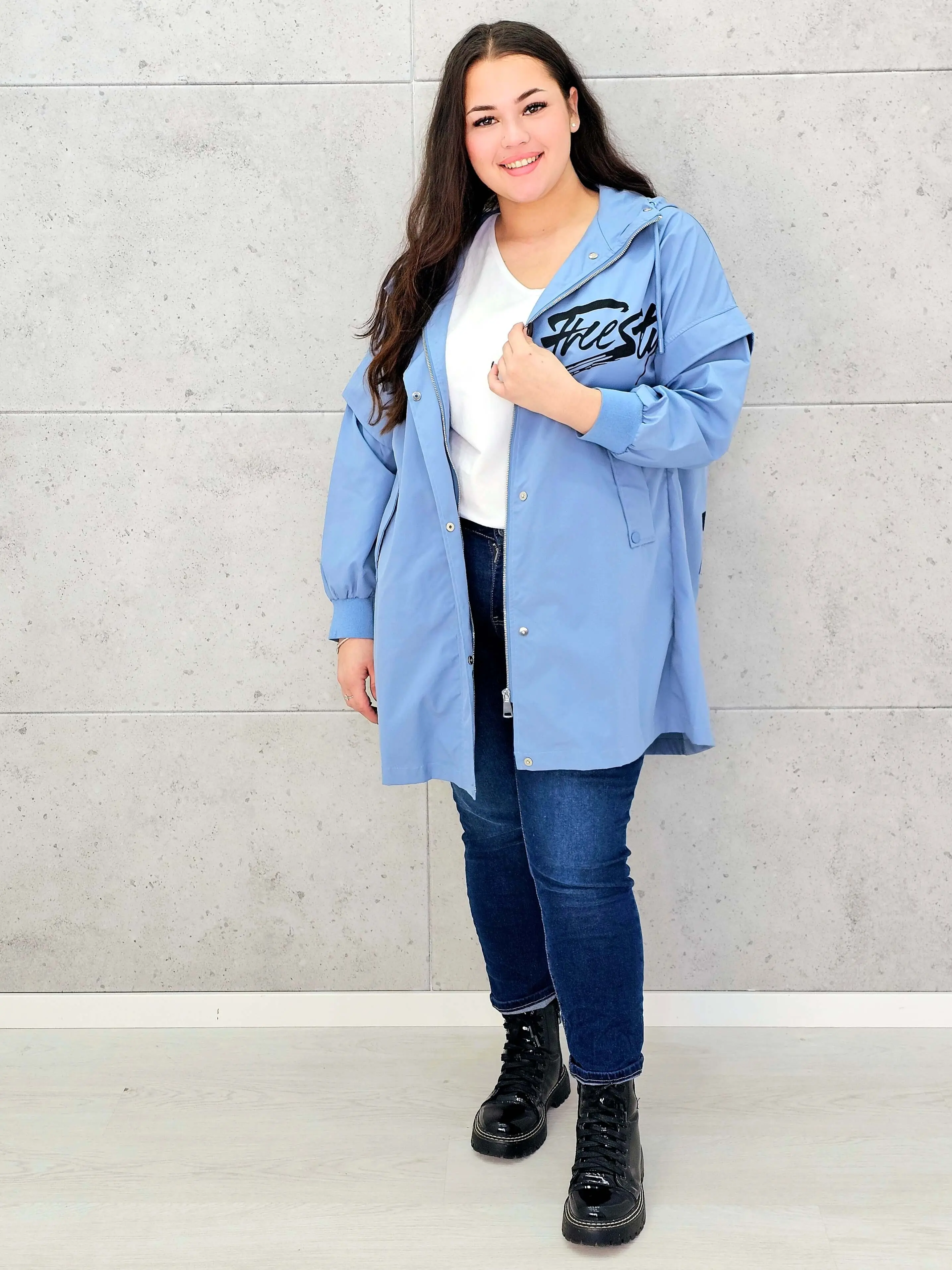Kurtka damska z nadrukiem freestyle XXL – modny miejski styl w wersji plus size - Image 7