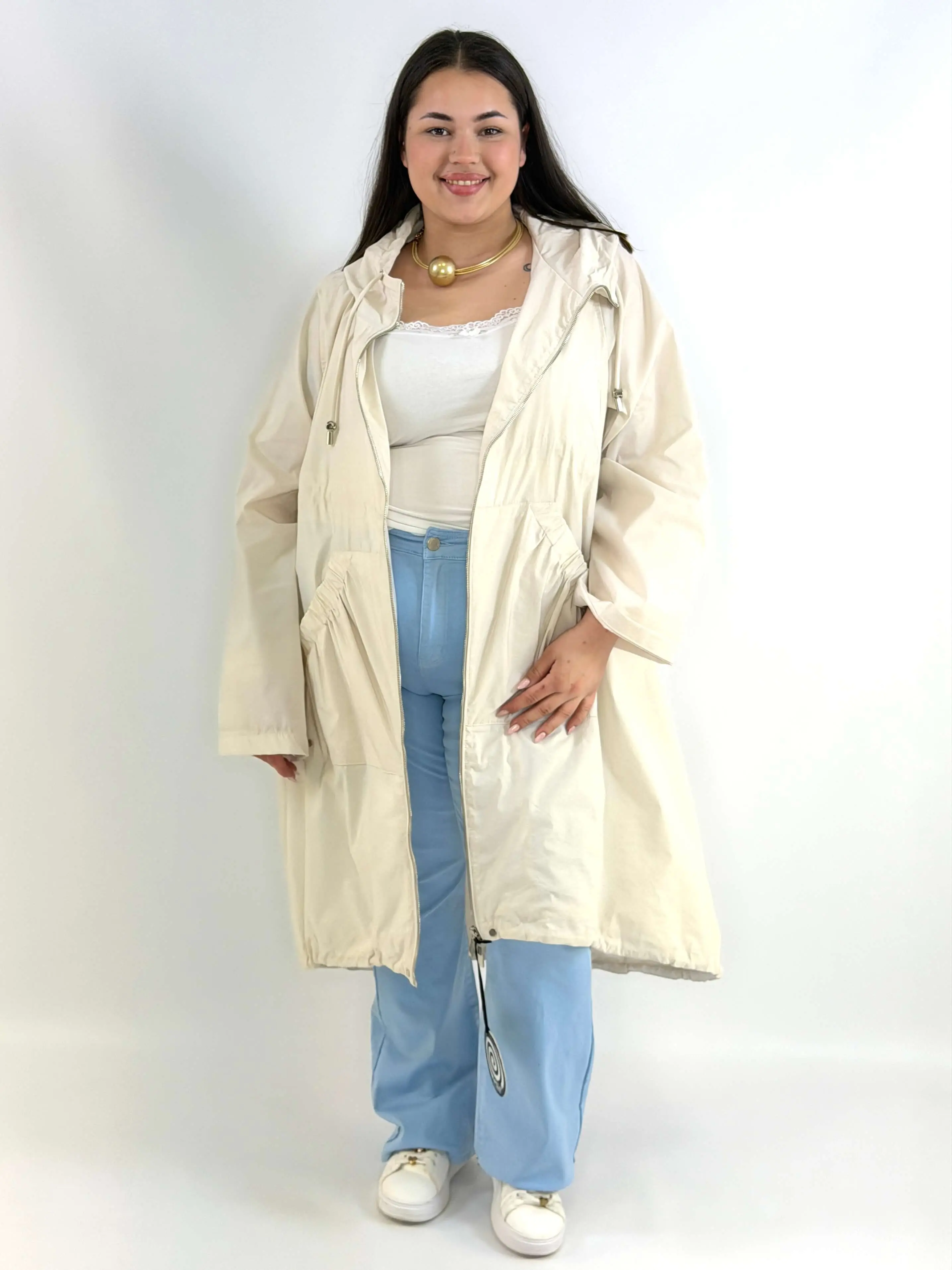 Parka z kieszeniami Plus Size z Kieszeniami StylowaXL – Styl i Wygoda dla Kobiet XXL - Image 3