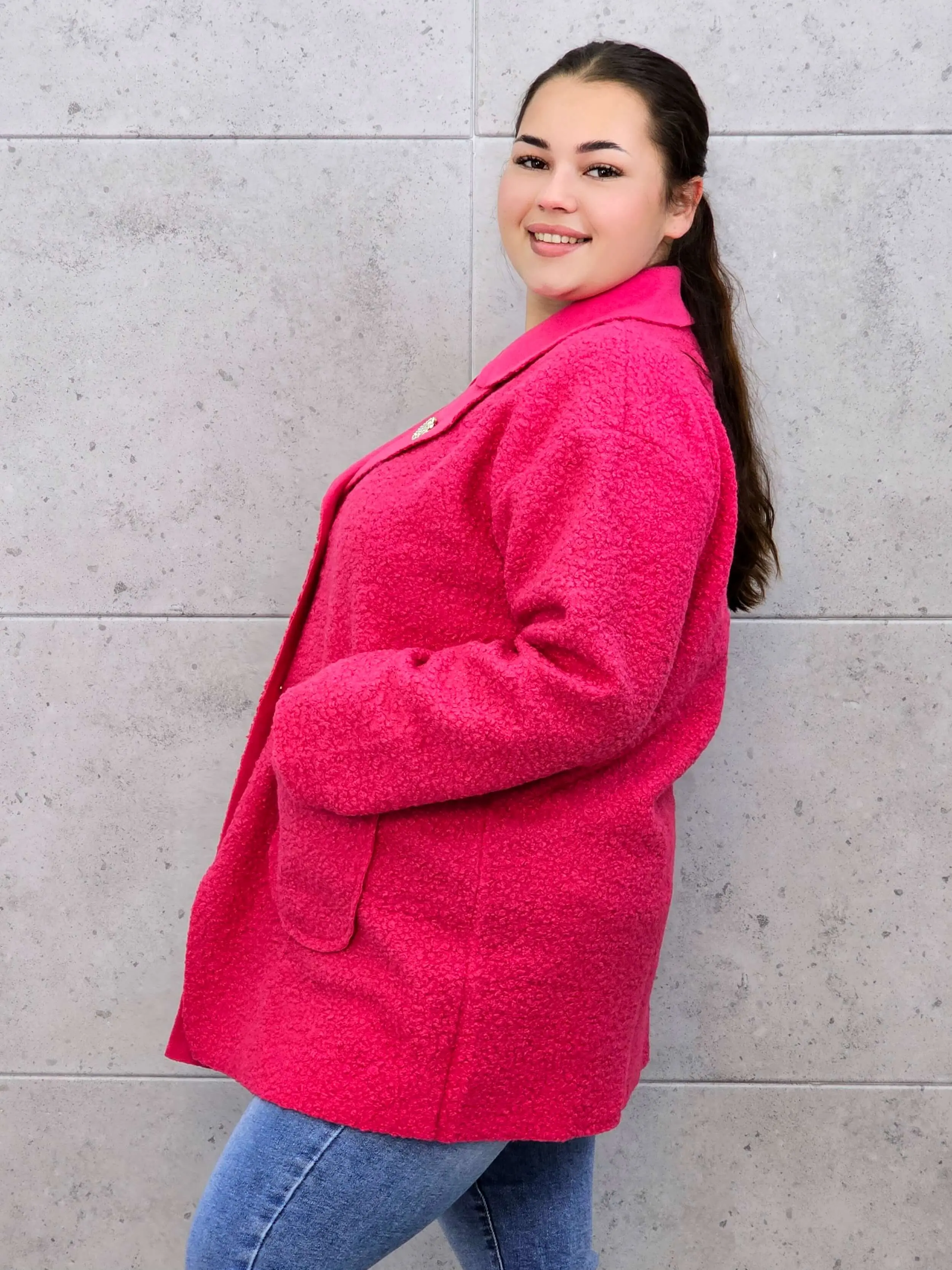 Płaszcz plus size z dużymi kieszeniami – miękki, stylowy, idealny na chłodniejsze dni - Image 2