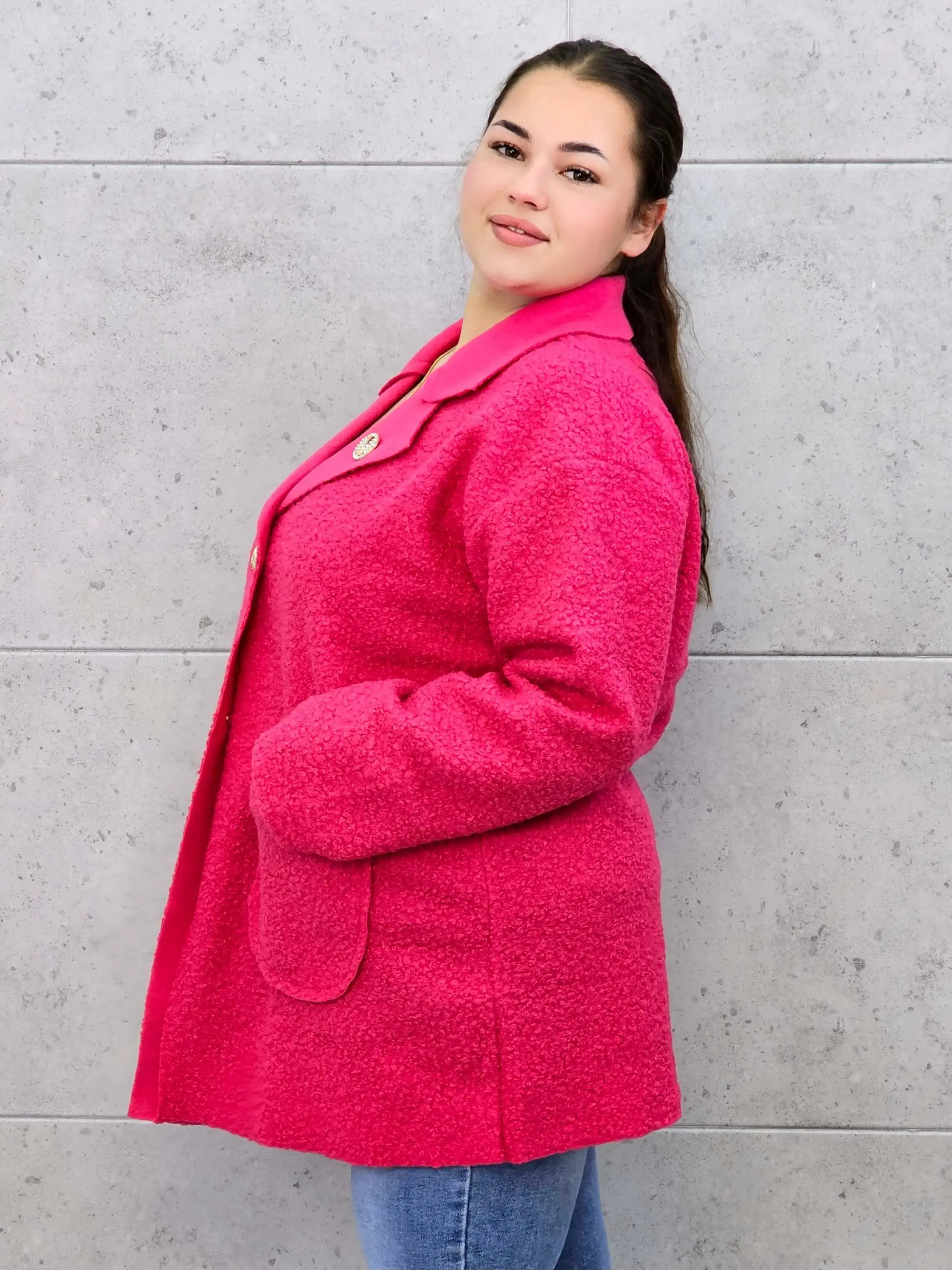 Płaszcz plus size z dużymi kieszeniami – miękki, stylowy, idealny na chłodniejsze dni - Image 4