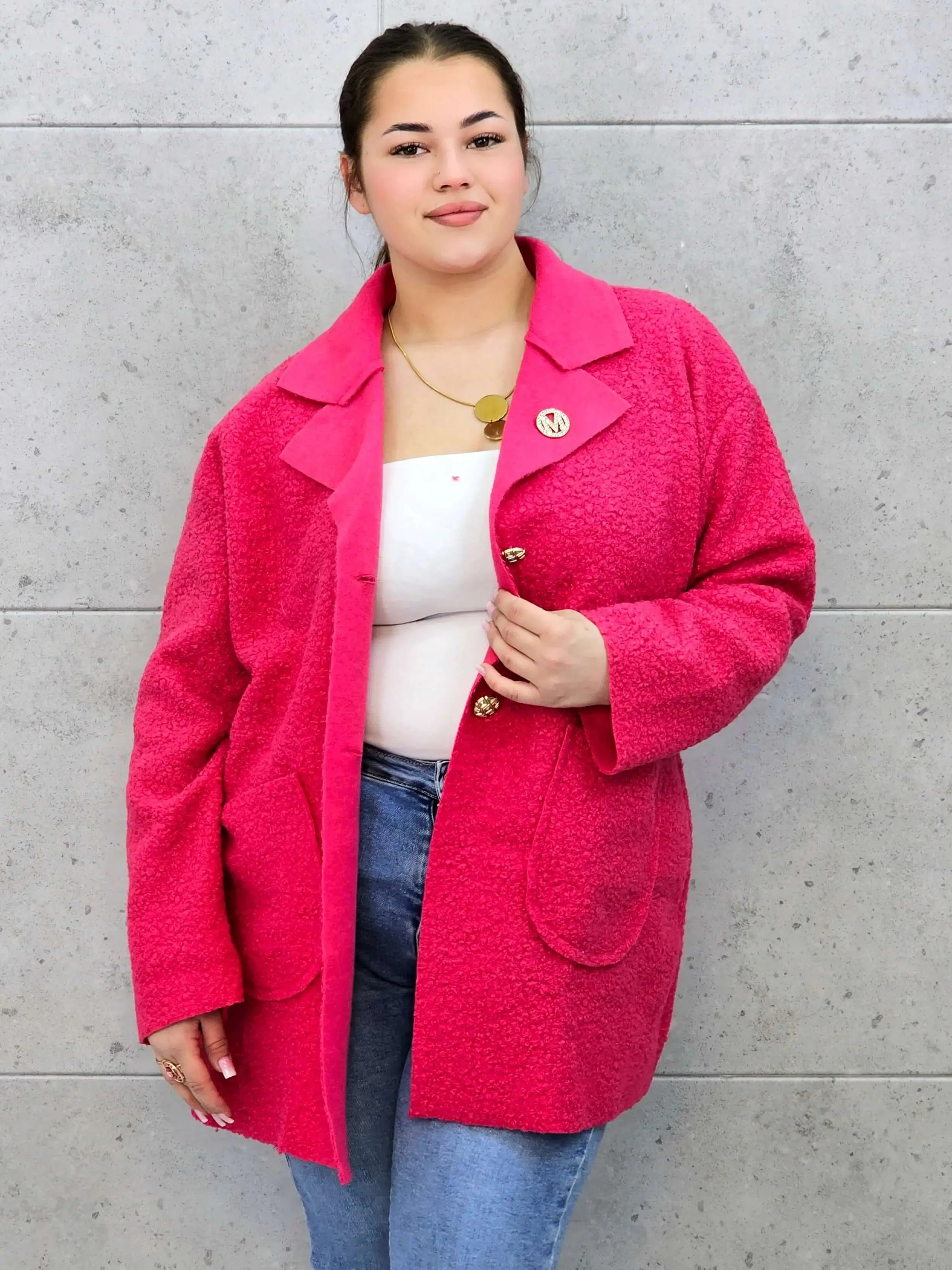 Płaszcz plus size z dużymi kieszeniami – miękki, stylowy, idealny na chłodniejsze dni - Image 5