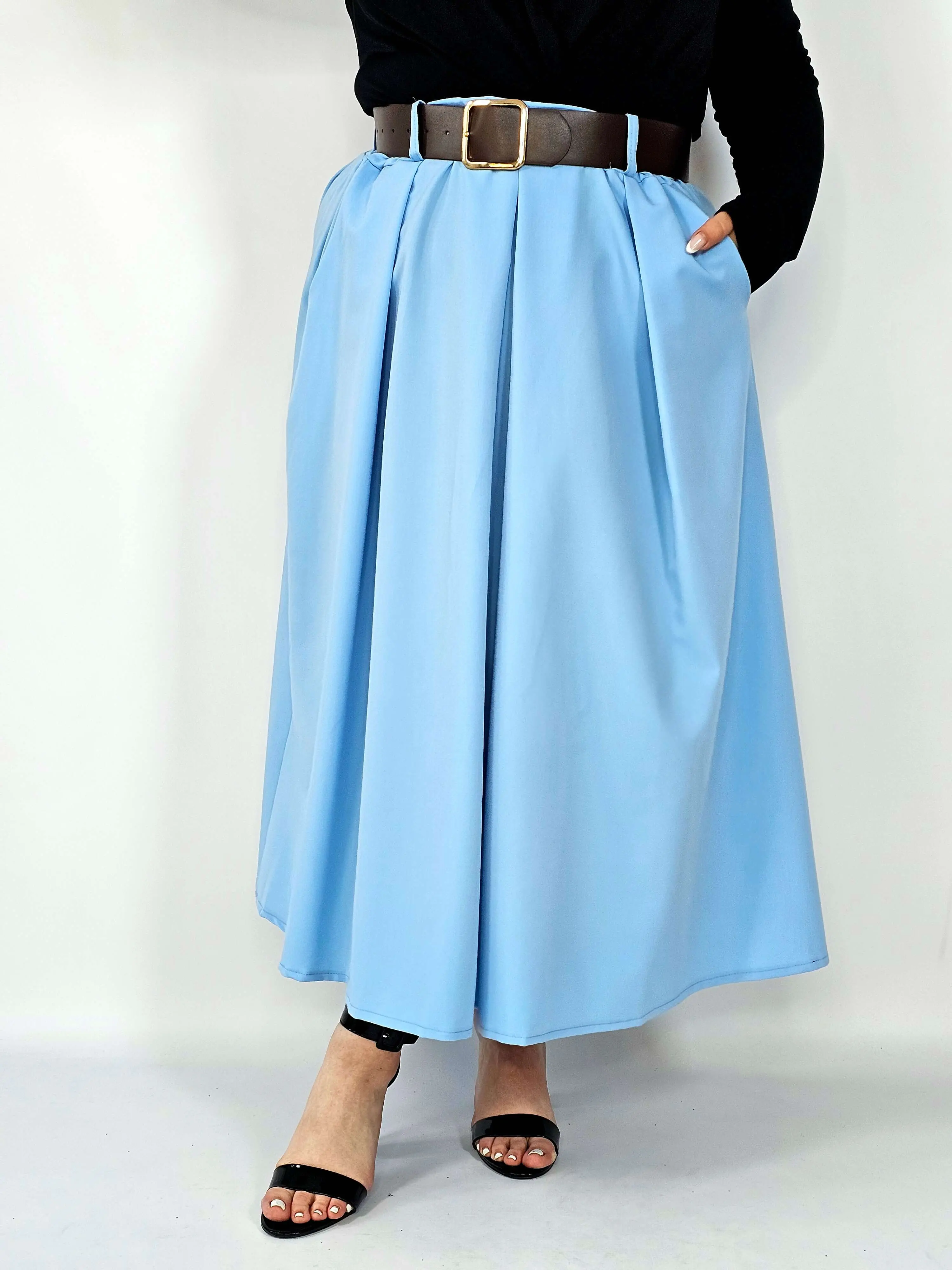 Spódnica plisowana midi StylowaXL – klasyczna elegancja w nowoczesnym wydaniu - Image 9