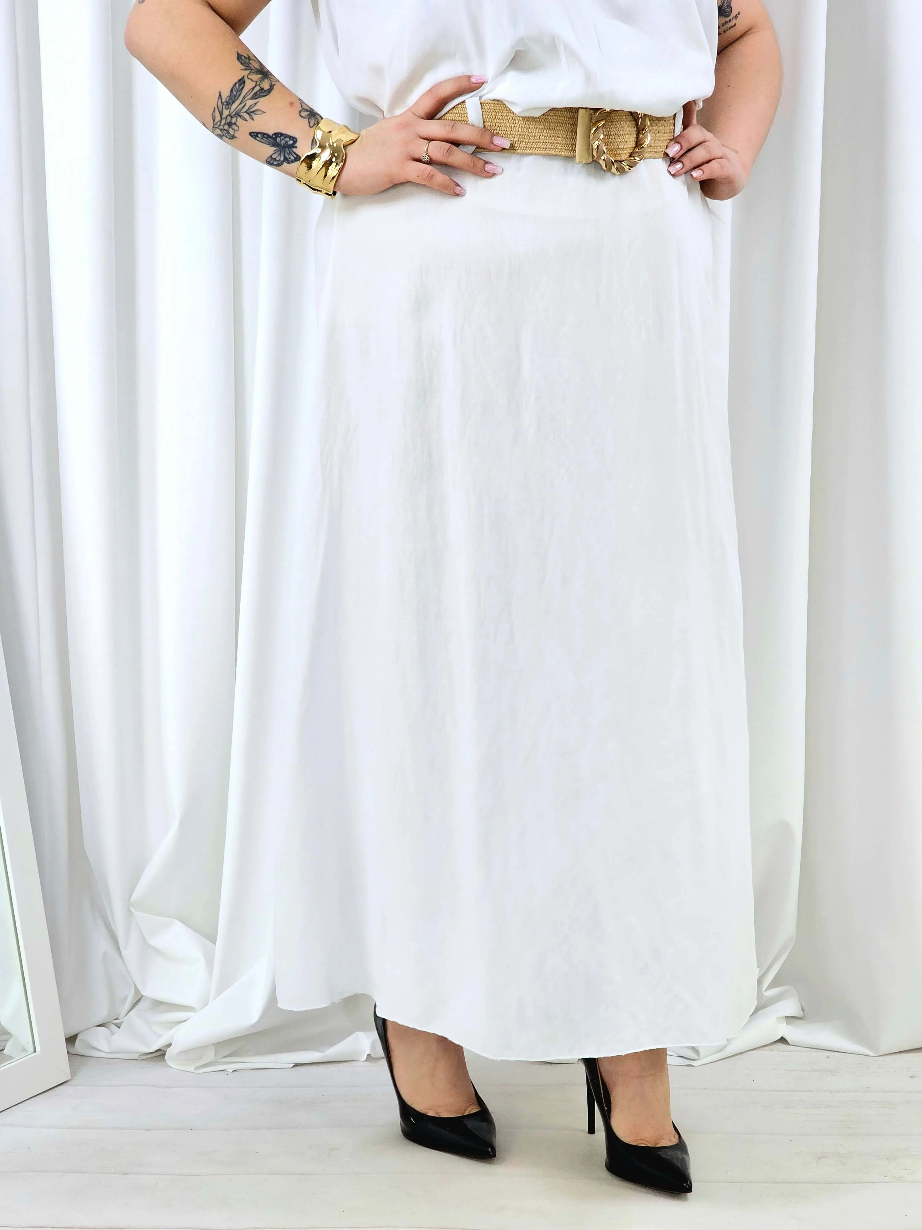 Spódnica plus size – długa spódnica maxi o lekkim, swobodnym kroju - Image 21