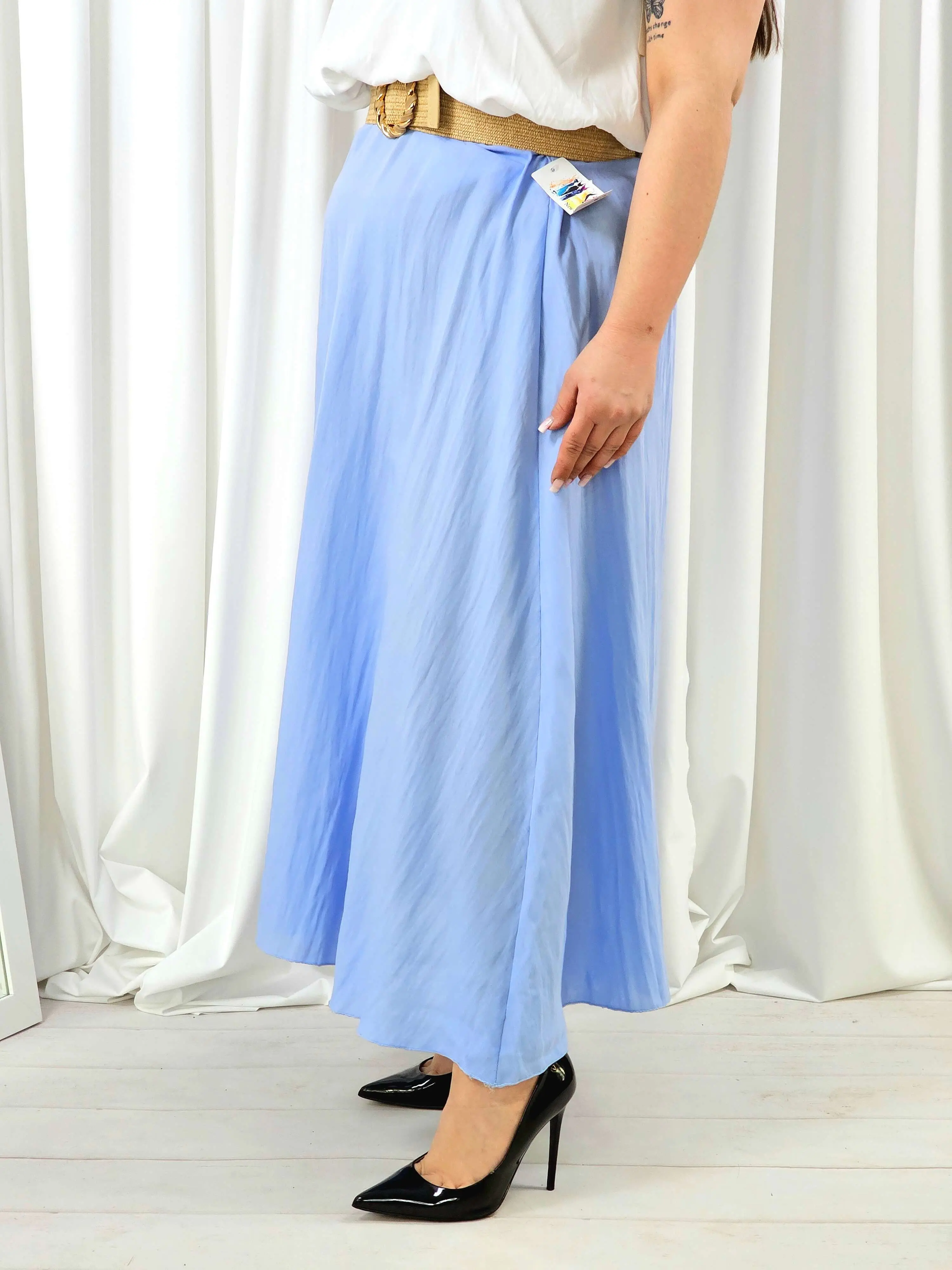 Spódnica plus size – długa spódnica maxi o lekkim, swobodnym kroju - Image 23