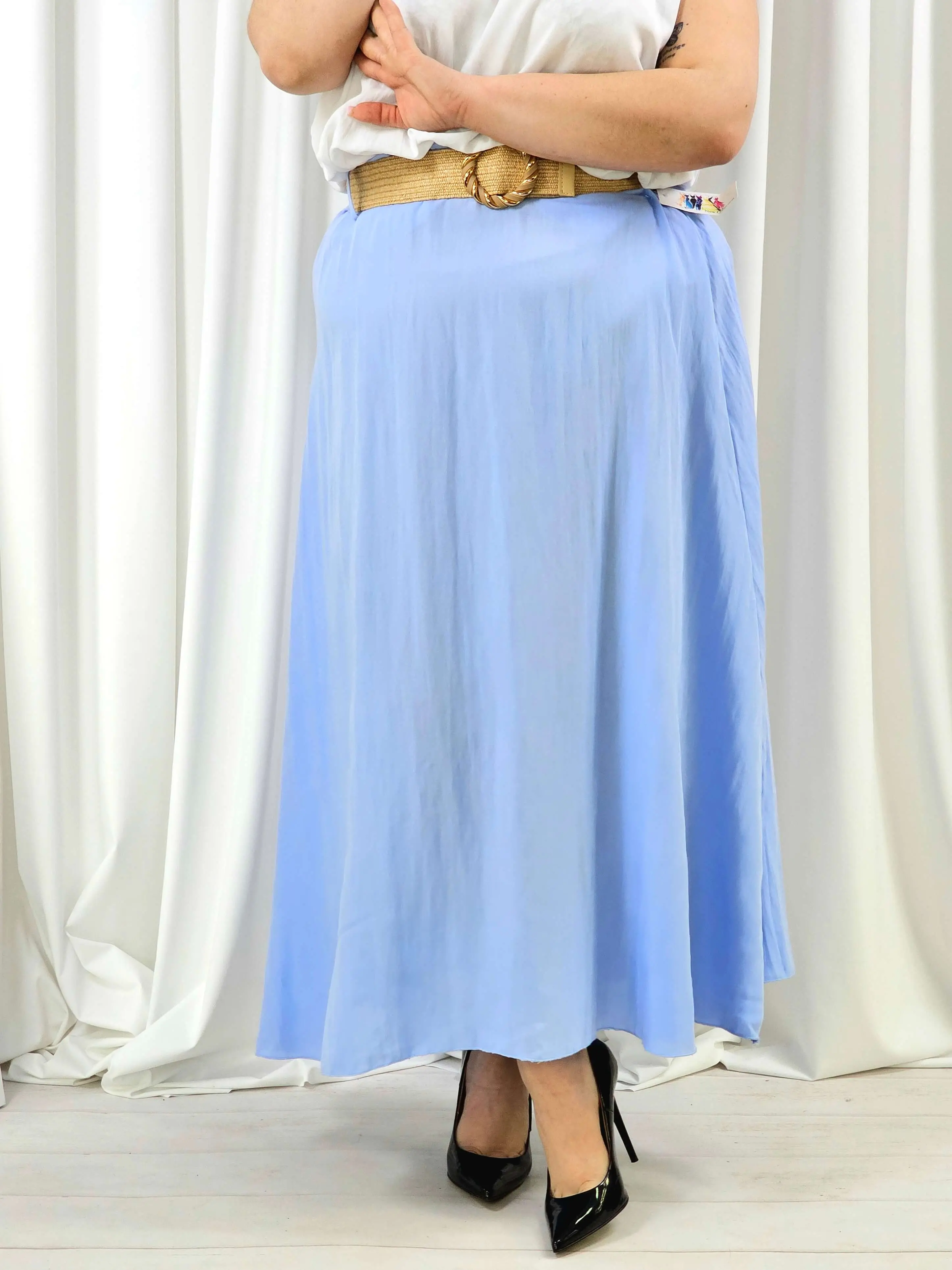 Spódnica plus size – długa spódnica maxi o lekkim, swobodnym kroju - Image 25
