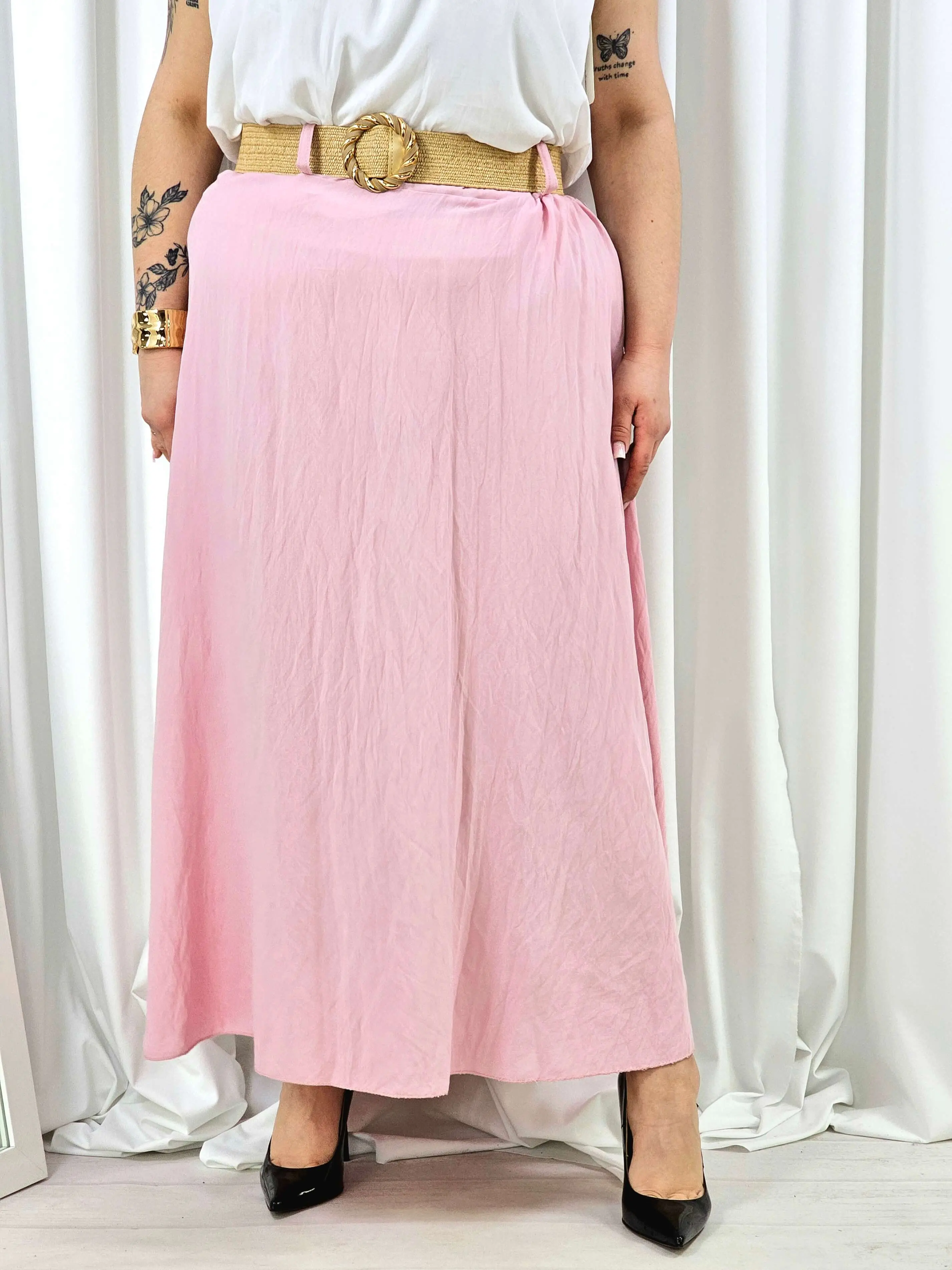 Spódnica plus size – długa spódnica maxi o lekkim, swobodnym kroju - Image 34