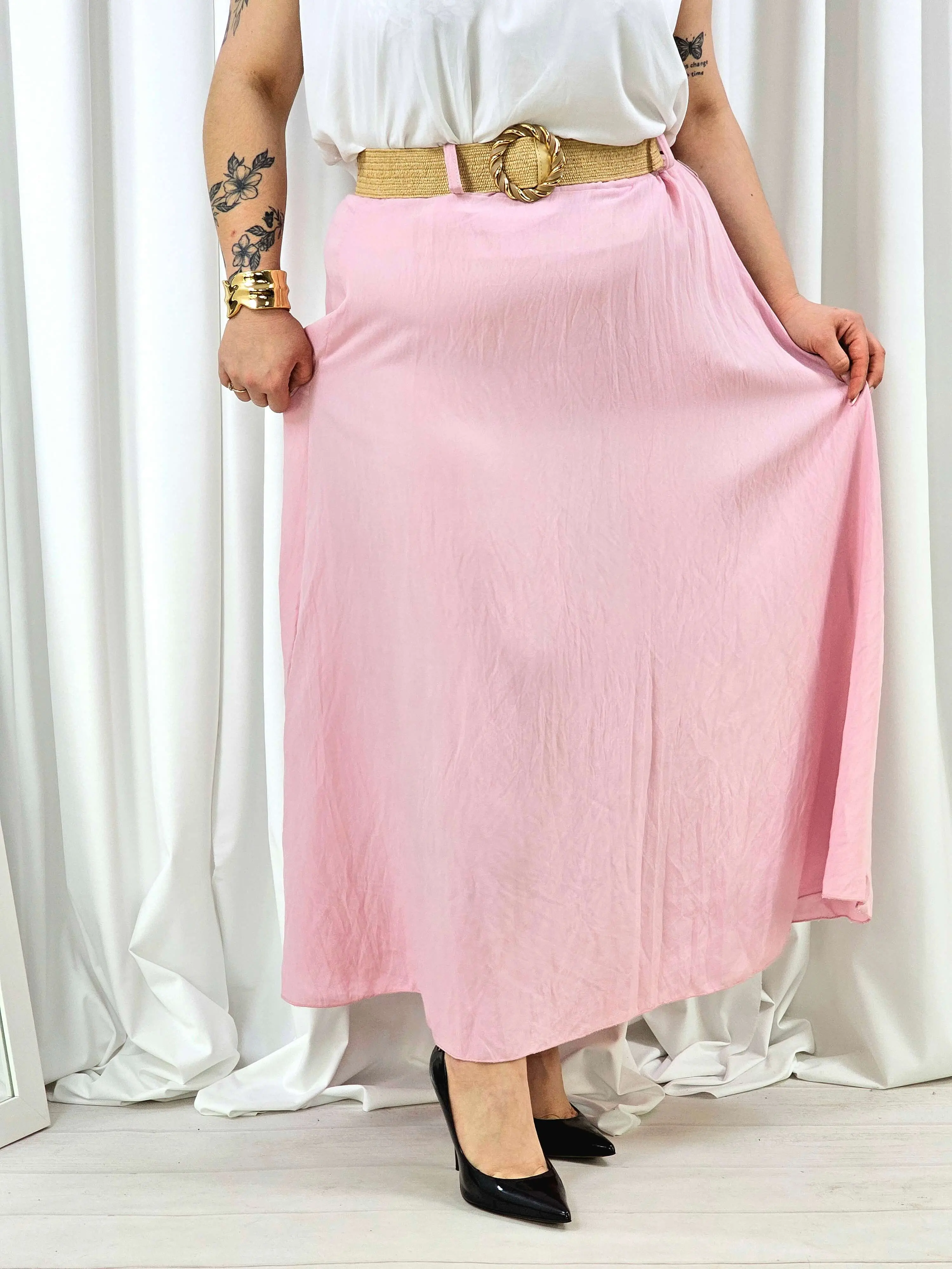 Spódnica plus size – długa spódnica maxi o lekkim, swobodnym kroju - Image 35