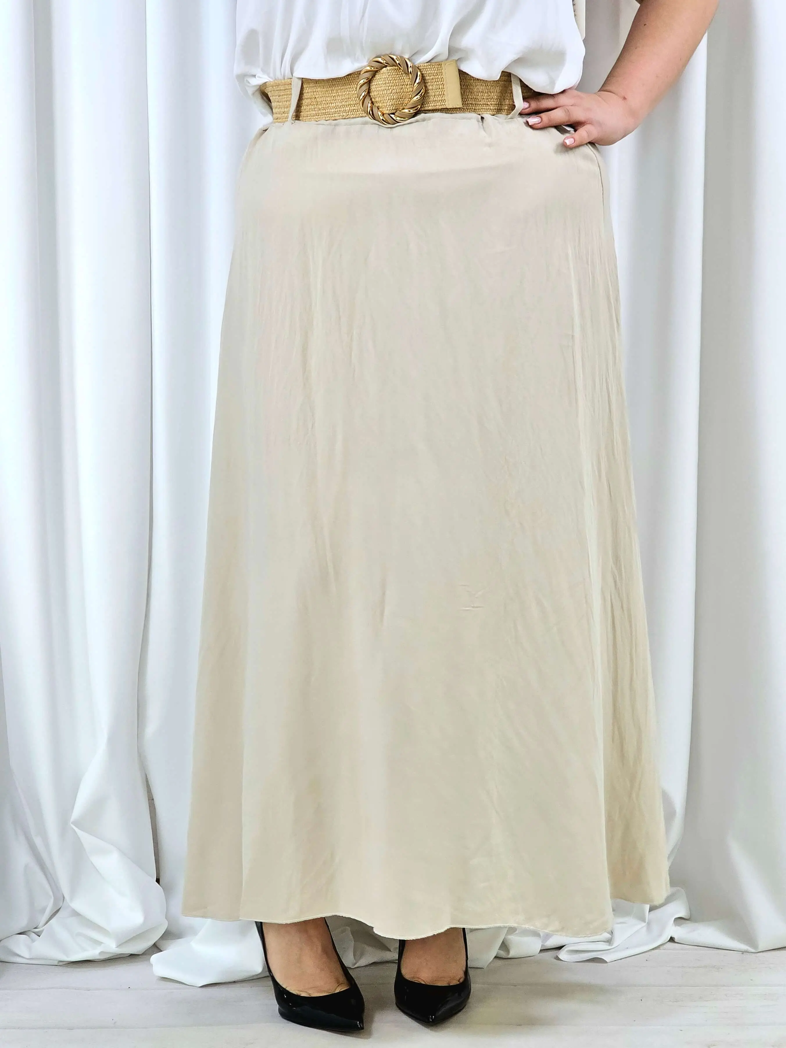 Spódnica plus size – długa spódnica maxi o lekkim, swobodnym kroju - Image 40