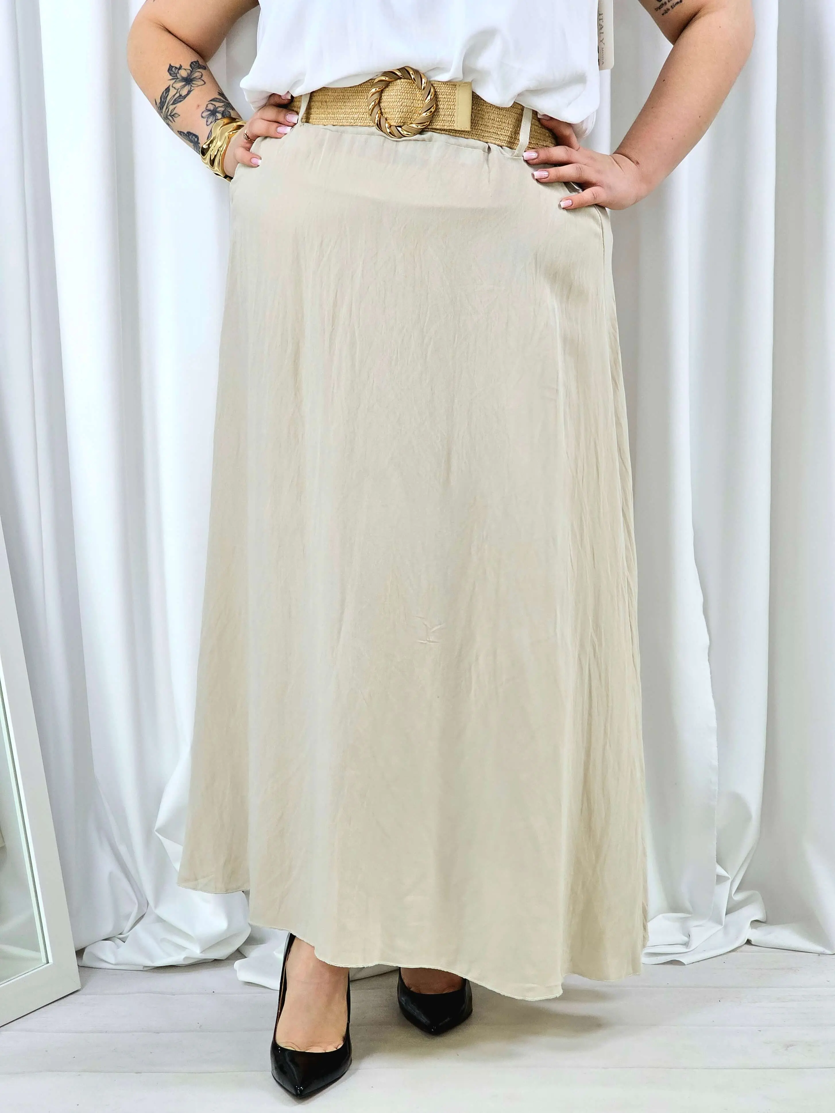 Spódnica plus size – długa spódnica maxi o lekkim, swobodnym kroju - Image 41