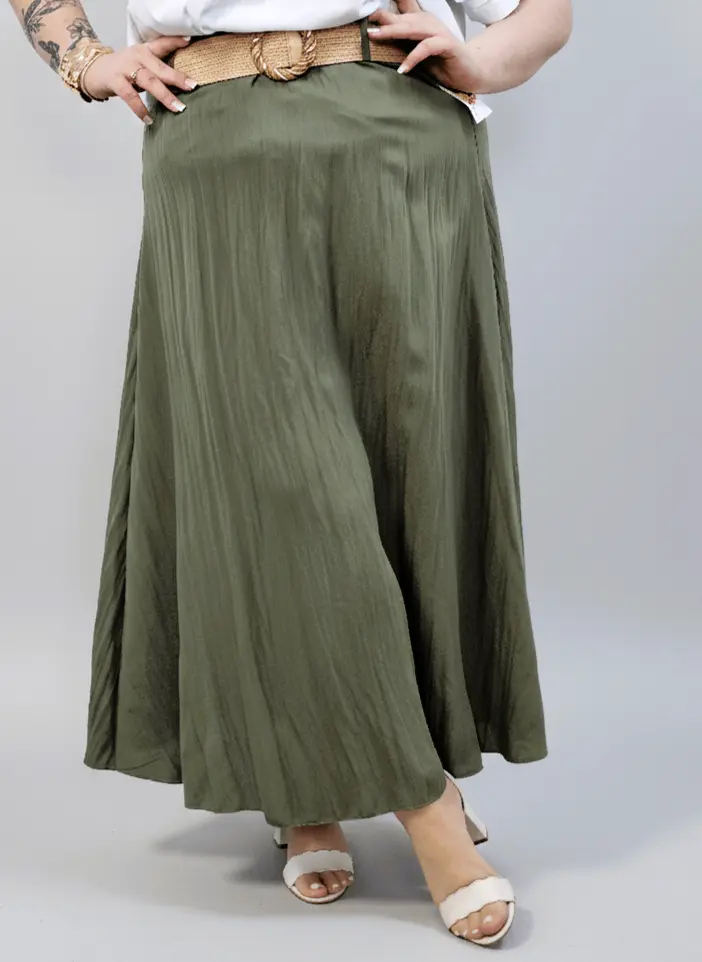 Spódnica plus size – długa spódnica maxi o lekkim, swobodnym kroju - Image 45