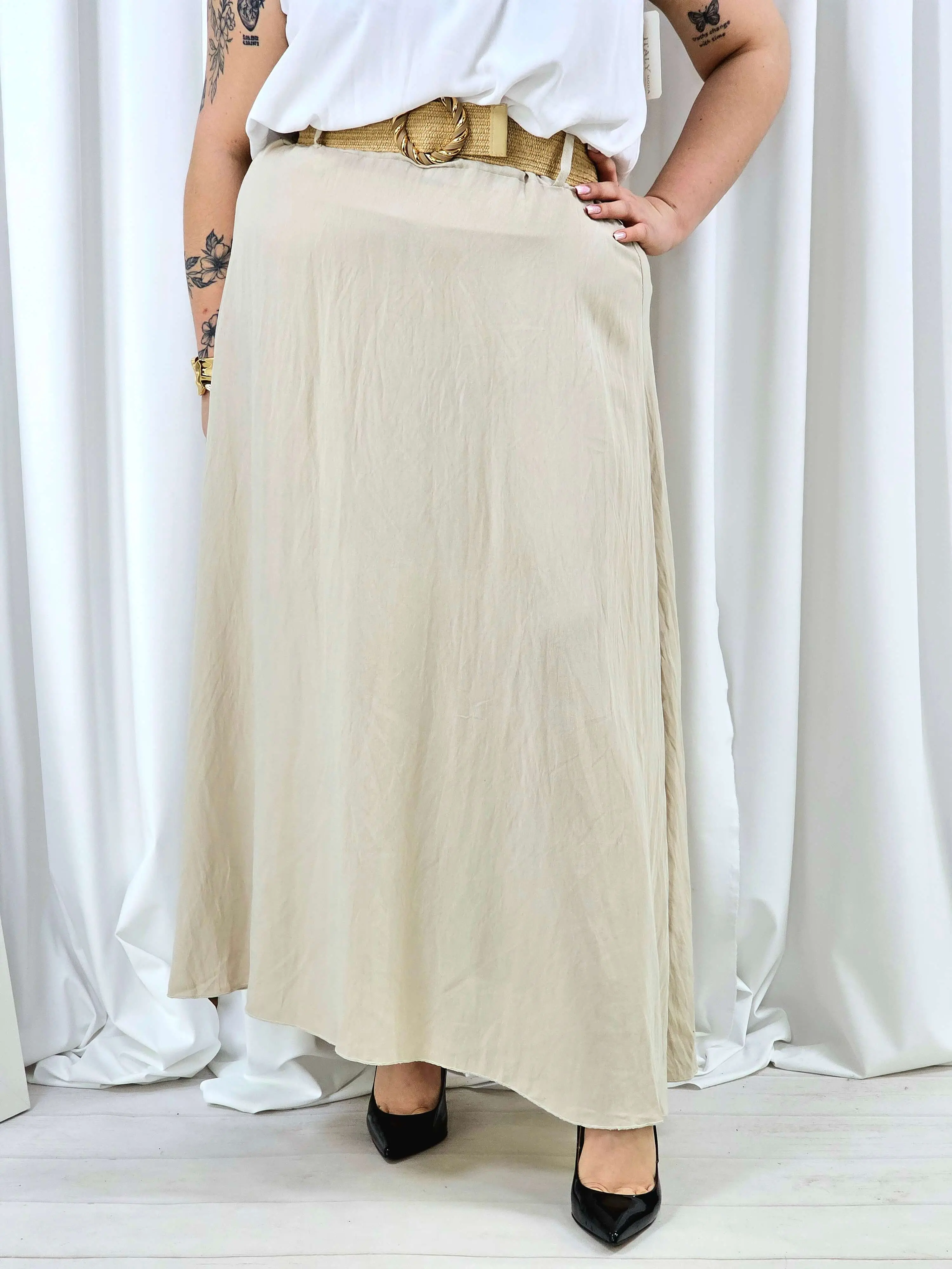Spódnica plus size – długa spódnica maxi o lekkim, swobodnym kroju - Image 5