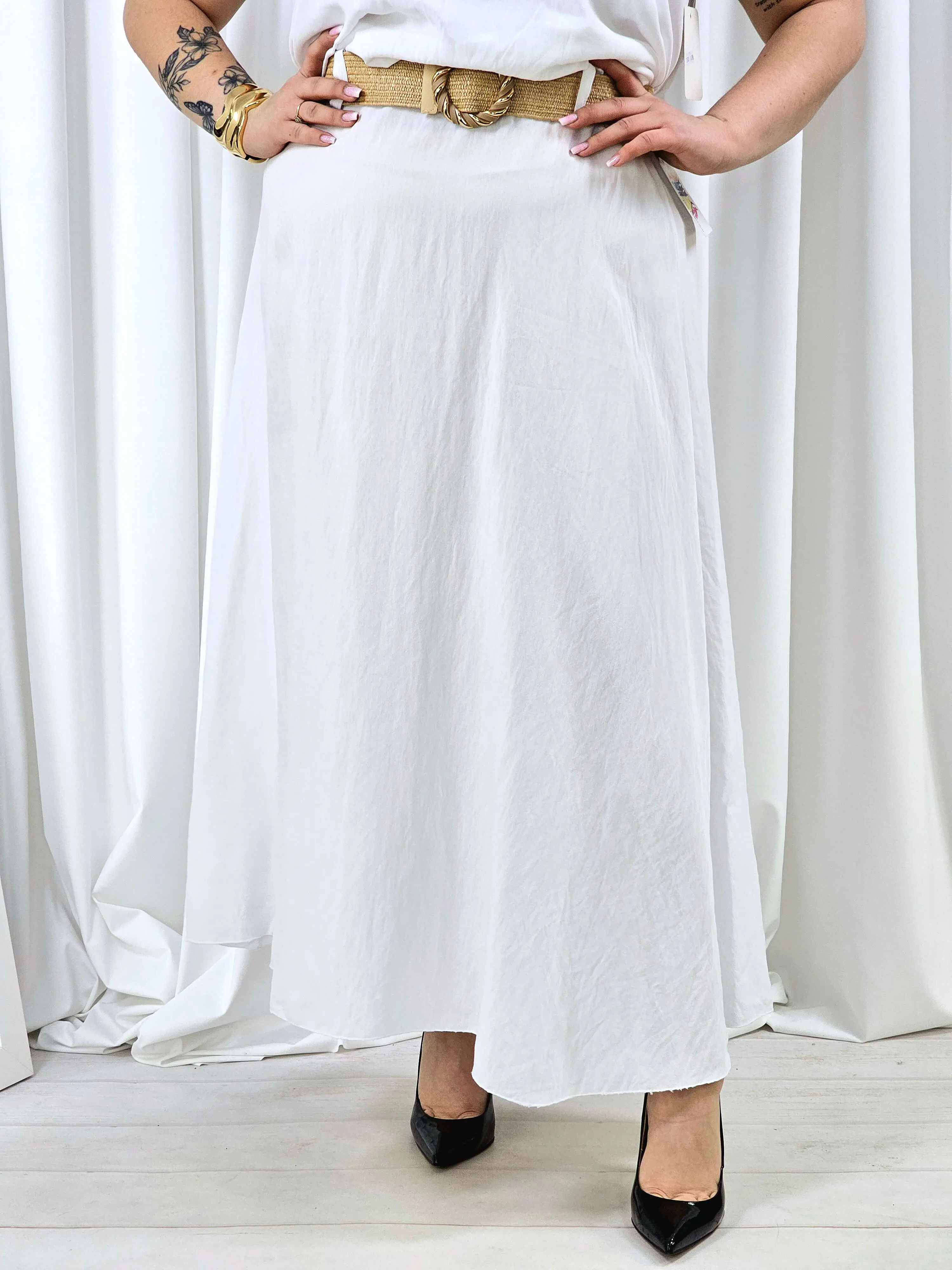 Spódnica plus size – długa spódnica maxi o lekkim, swobodnym kroju - Image 6
