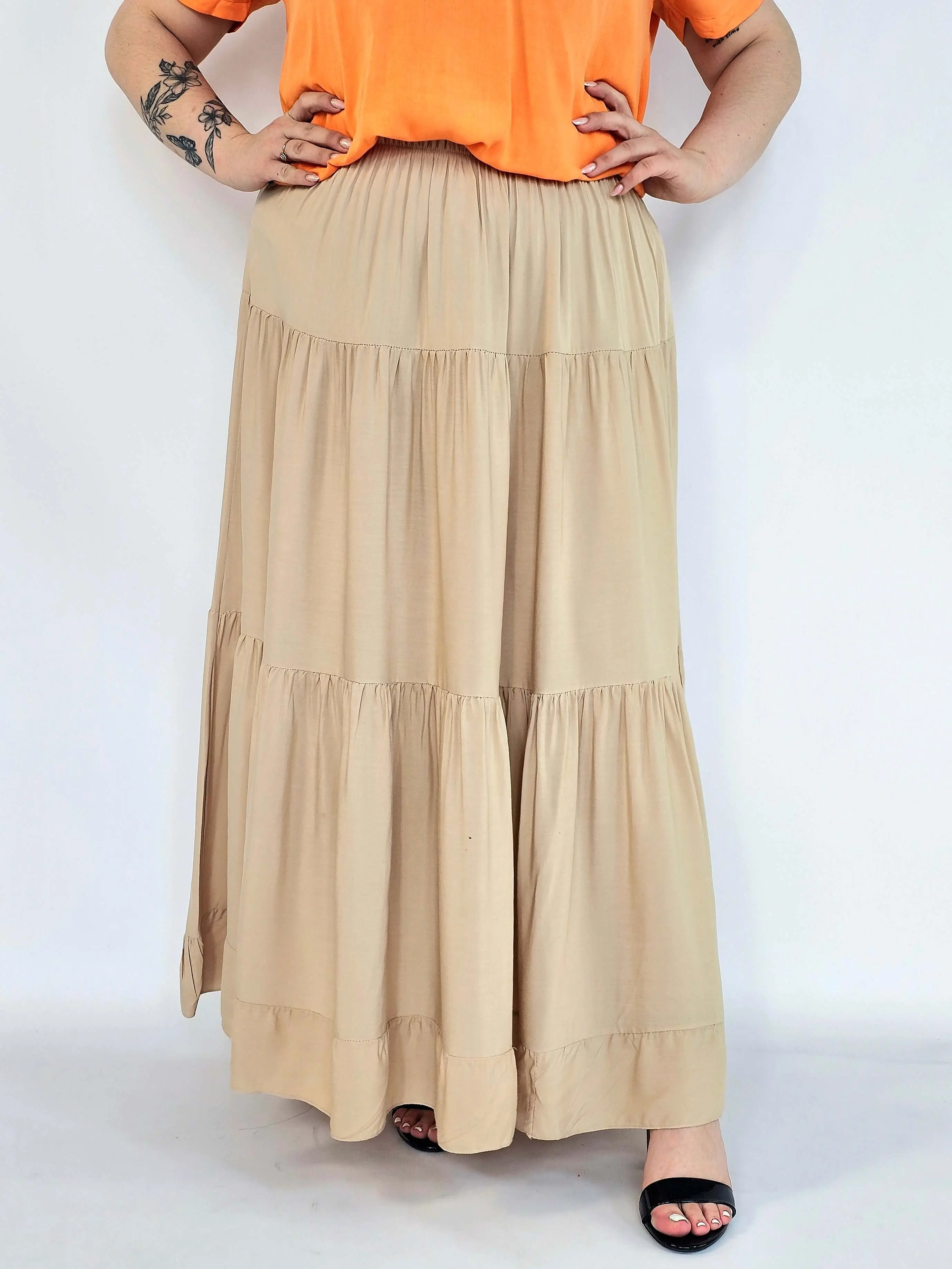 Spódnica plus size maxi rozkloszowana – długa spódnica XXL damska - Image 6