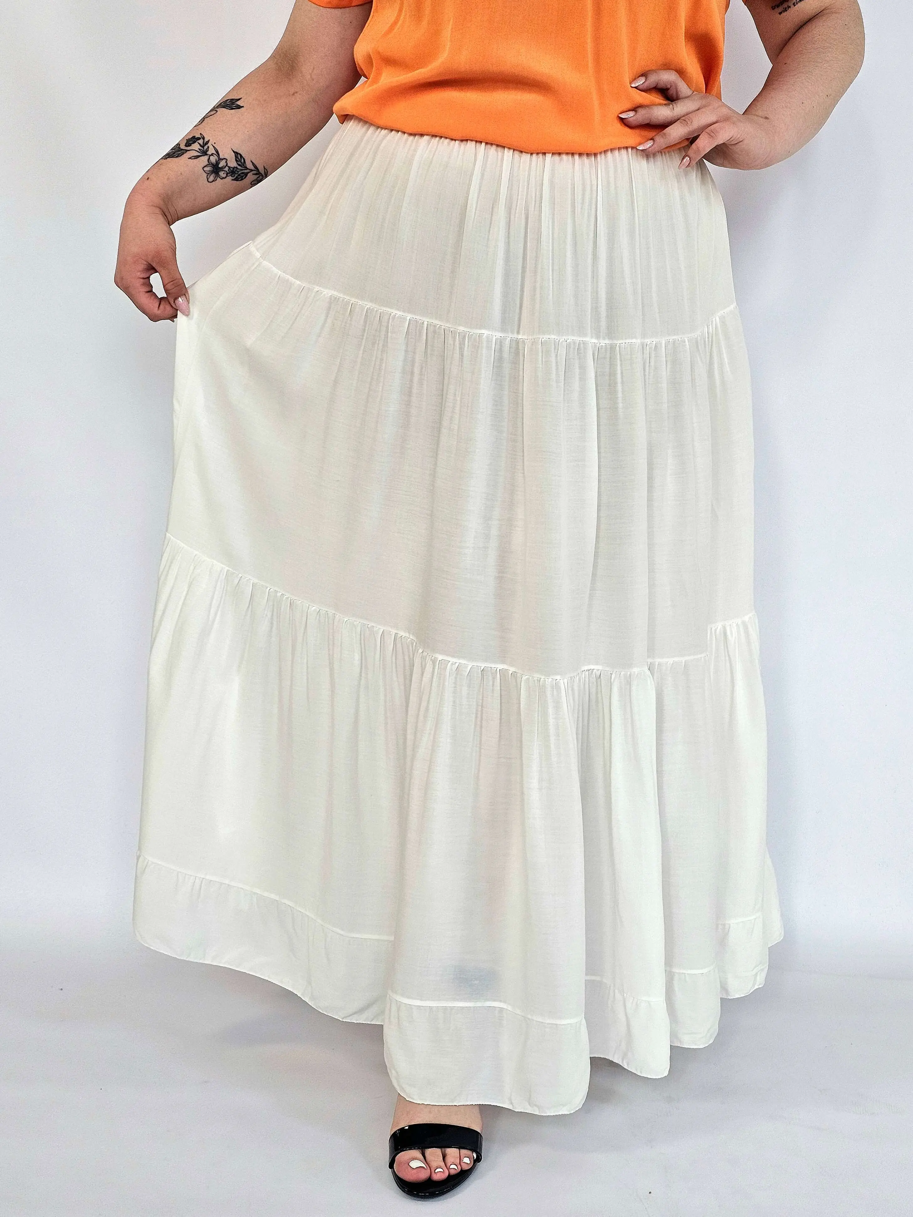 Spódnica plus size maxi rozkloszowana – długa spódnica XXL damska - Image 8