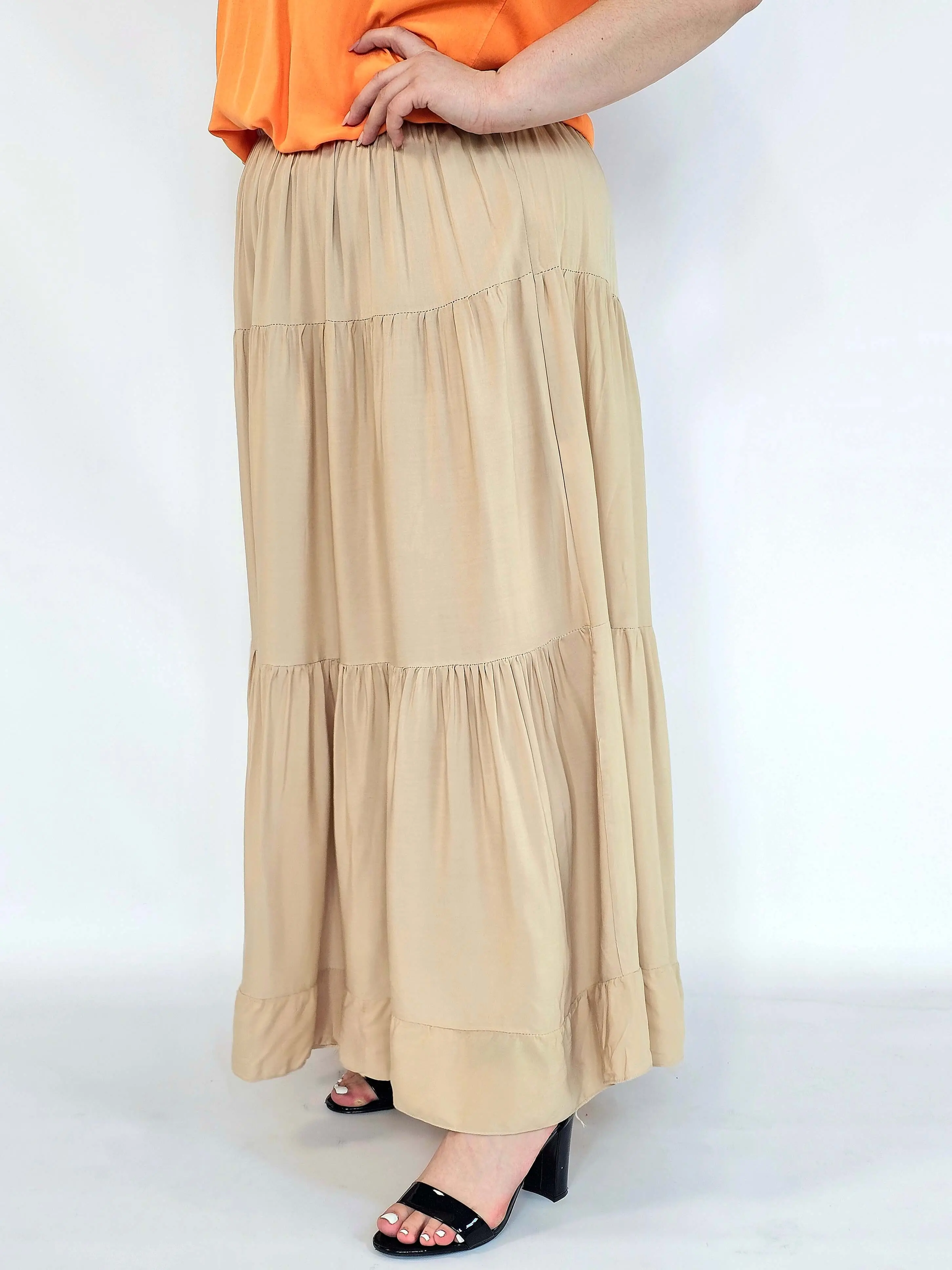Spódnica plus size maxi rozkloszowana – długa spódnica XXL damska - Image 9